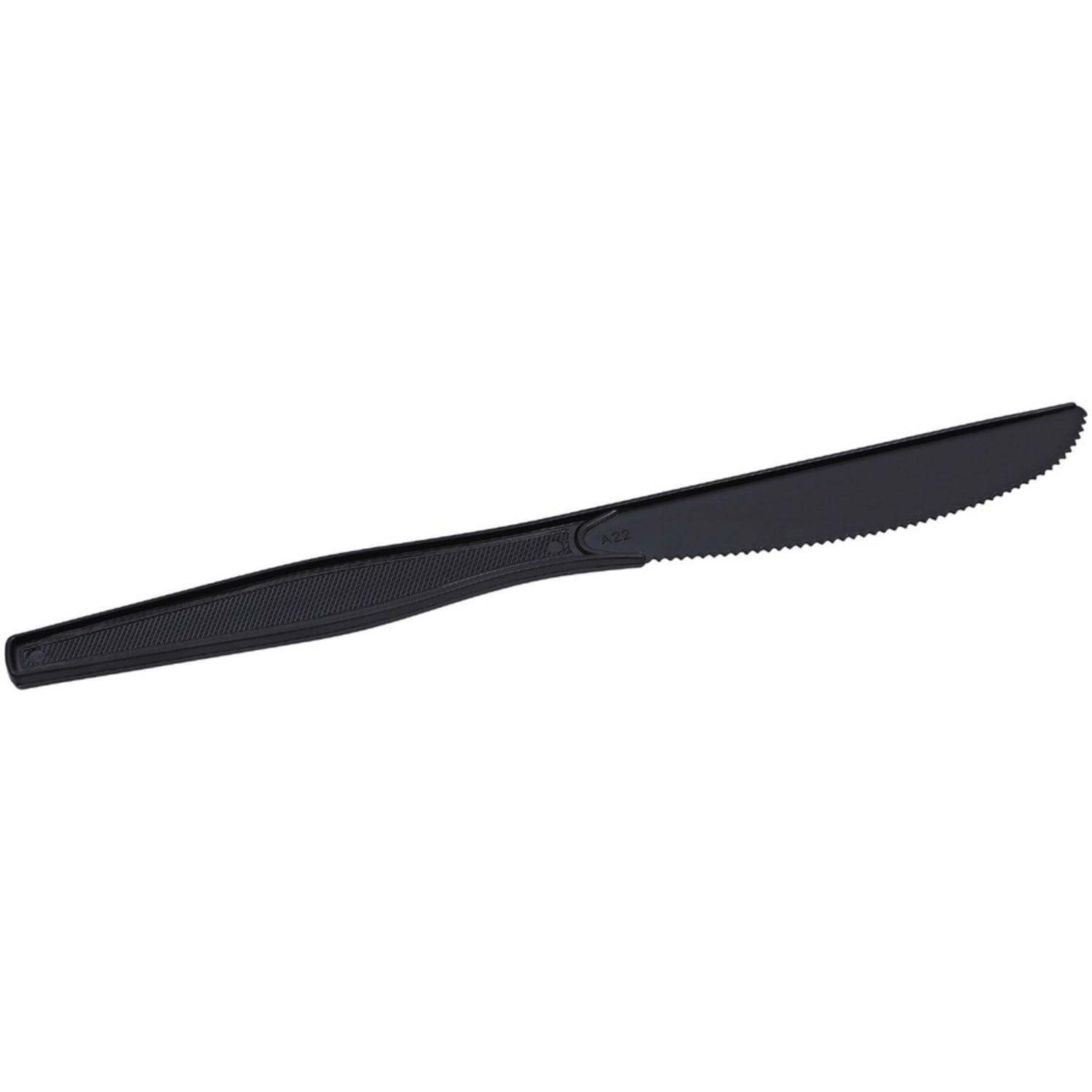 Genuine Joe Heavyweight Knife - 1 Piece(s) - Knife - 1 x Knife - Disposable - Textured - Black - 1000 / Carton - Image 4