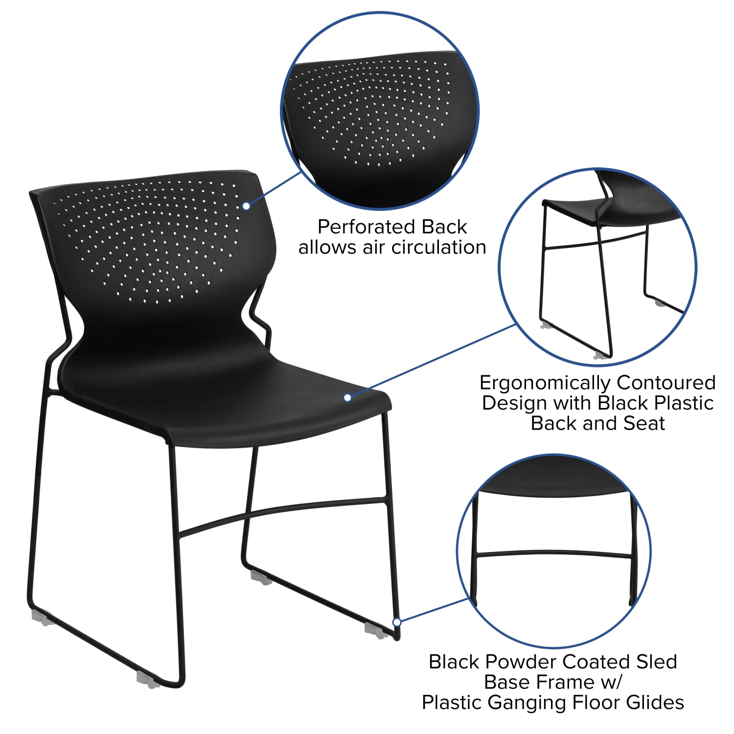 Flash Furniture HERCULES Series 661lb Capacity FullBack Stack Chair Black PopularChairscom Flash Furniture HERCULES Series 661 lb Capacity Full Back Stack Chair Black PopularChairscom
