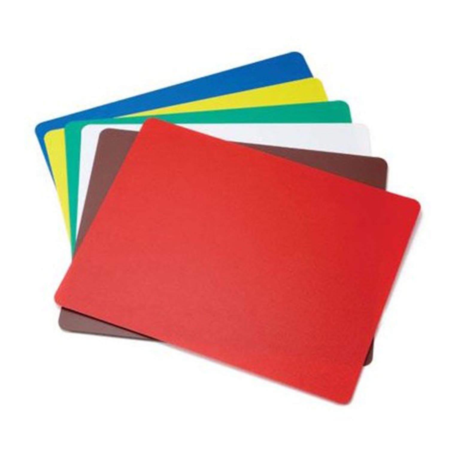 Tablecraft Flexible Cutting Boards, 12in x 18in, Assorted Colors, Set Of 6 Boards