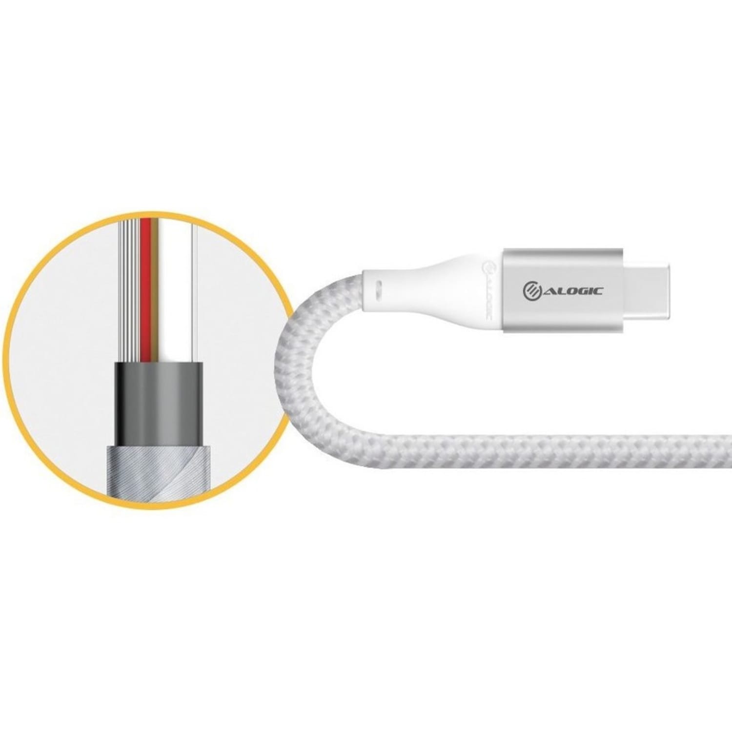 Alogic Super Ultra USB 3.1 USB-C to USB-A Adapter - 15cm - Silver - 5.91in USB/USB-C Data Transfer Cable for Phone, Tablet, Notebook - Image 4
