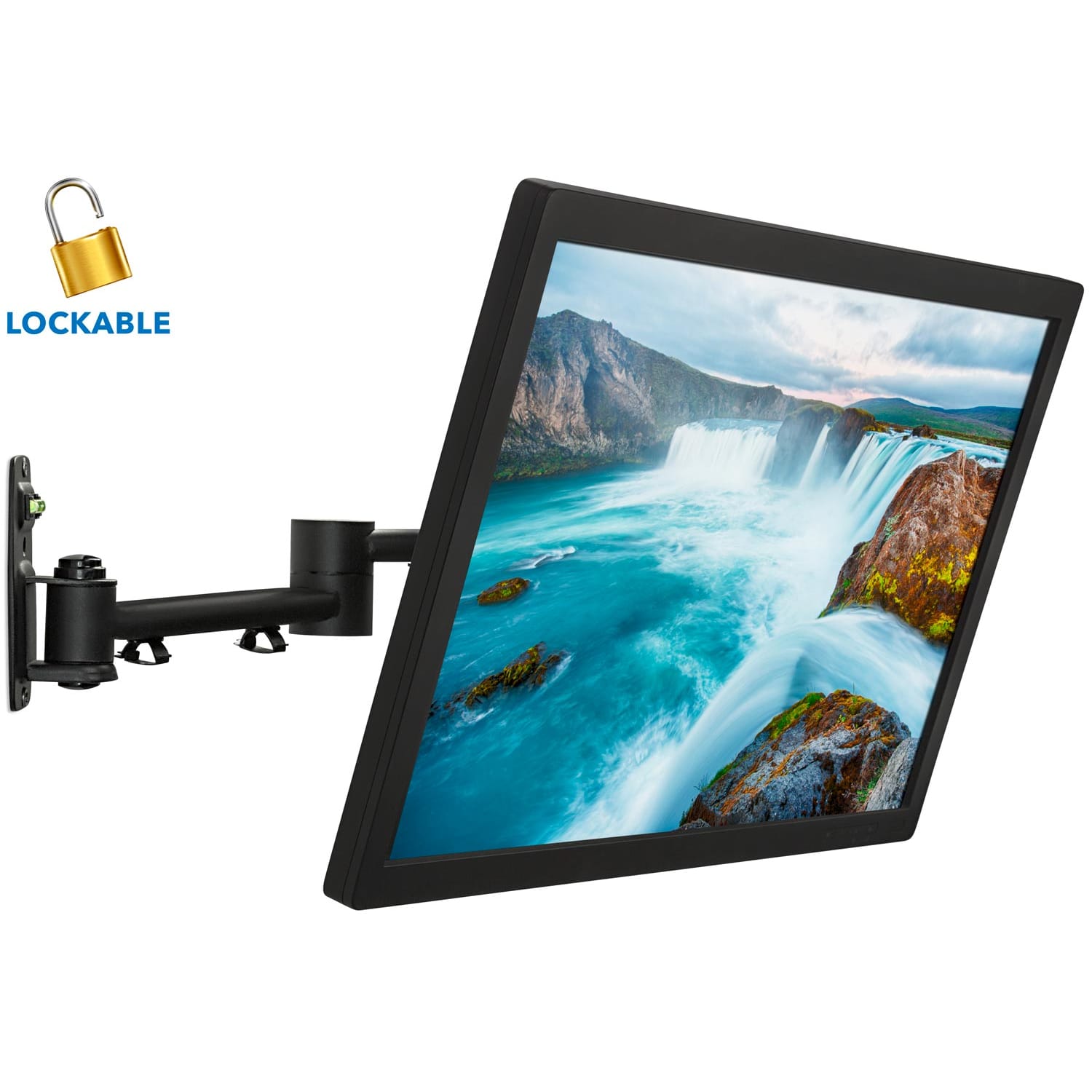Mount-It! Lockable Wall-Mount Bracket For 13 - 42in TVs, 9.3inH x 11inW x 3.5inD, Black - Image 3