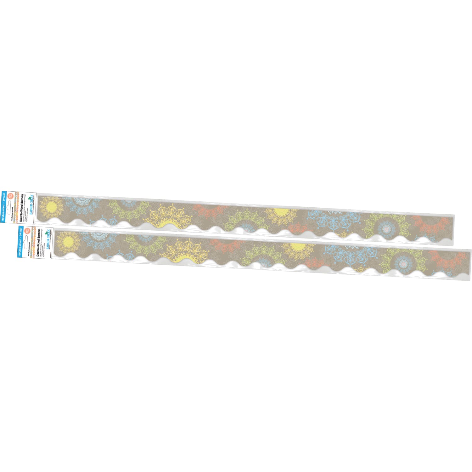 Barker Creek Double-Sided Scalloped Borders, 2-1/4in x 36in, Mindfulness Sunset, 13 Strips Per Pack, Set Of 2 Packs - Image 3