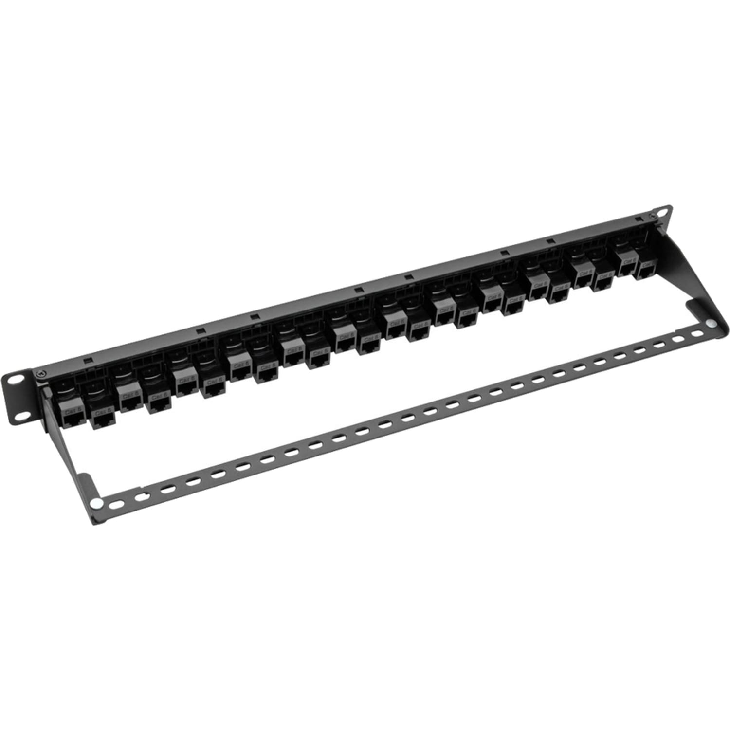 Eaton Tripp Lite Series 24-Port 1U Rack-Mount Cat5e/6 Offset Feed-Through Patch Panel with Cable Management Bar, RJ45 Ethernet, TAA - N254024OF - Image 6