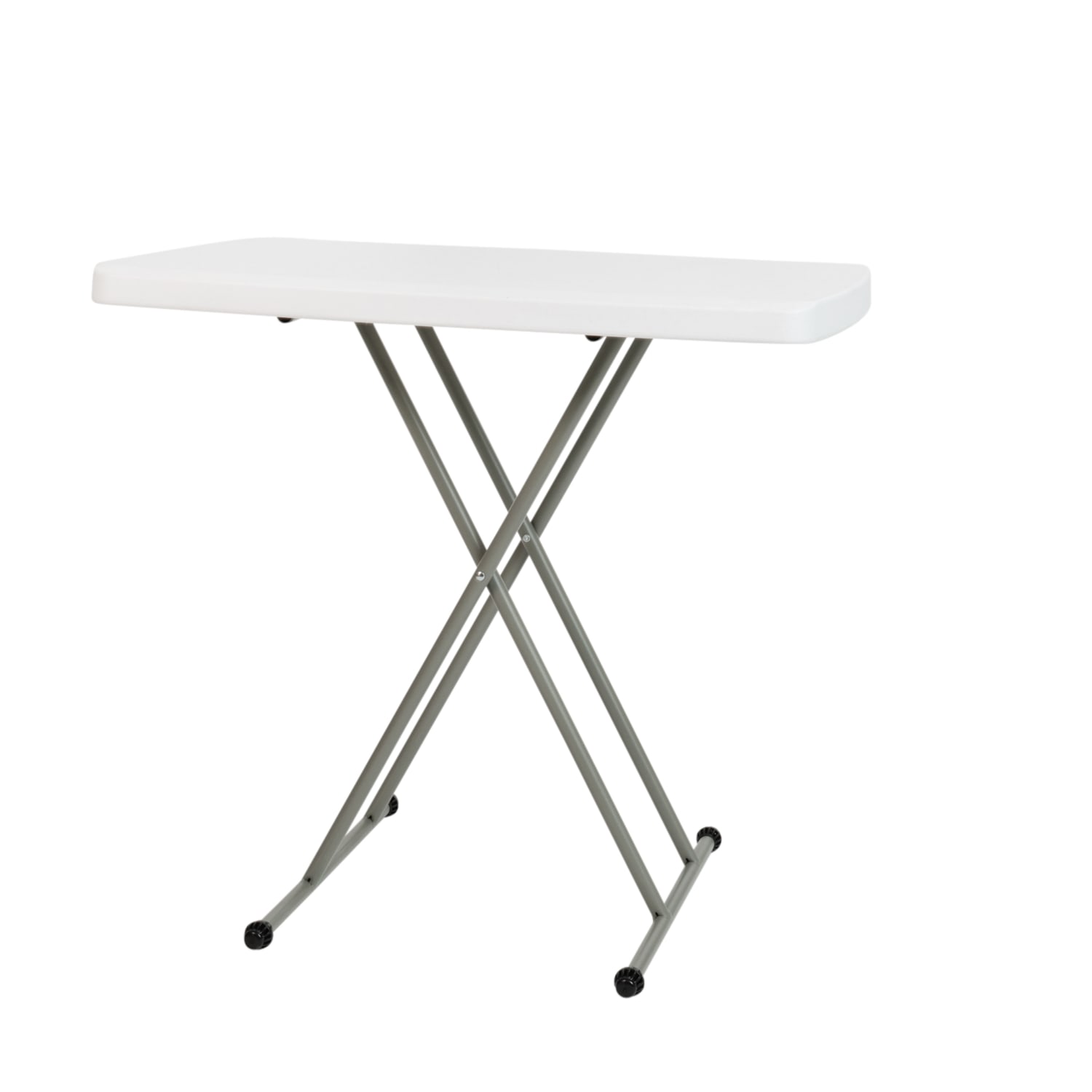 Flash Furniture Indoor/Outdoor Plastic Folding Table, 28-3/4inH x 30-1/4inW x 19-1/2inD, Granite White/Gray - Image 3