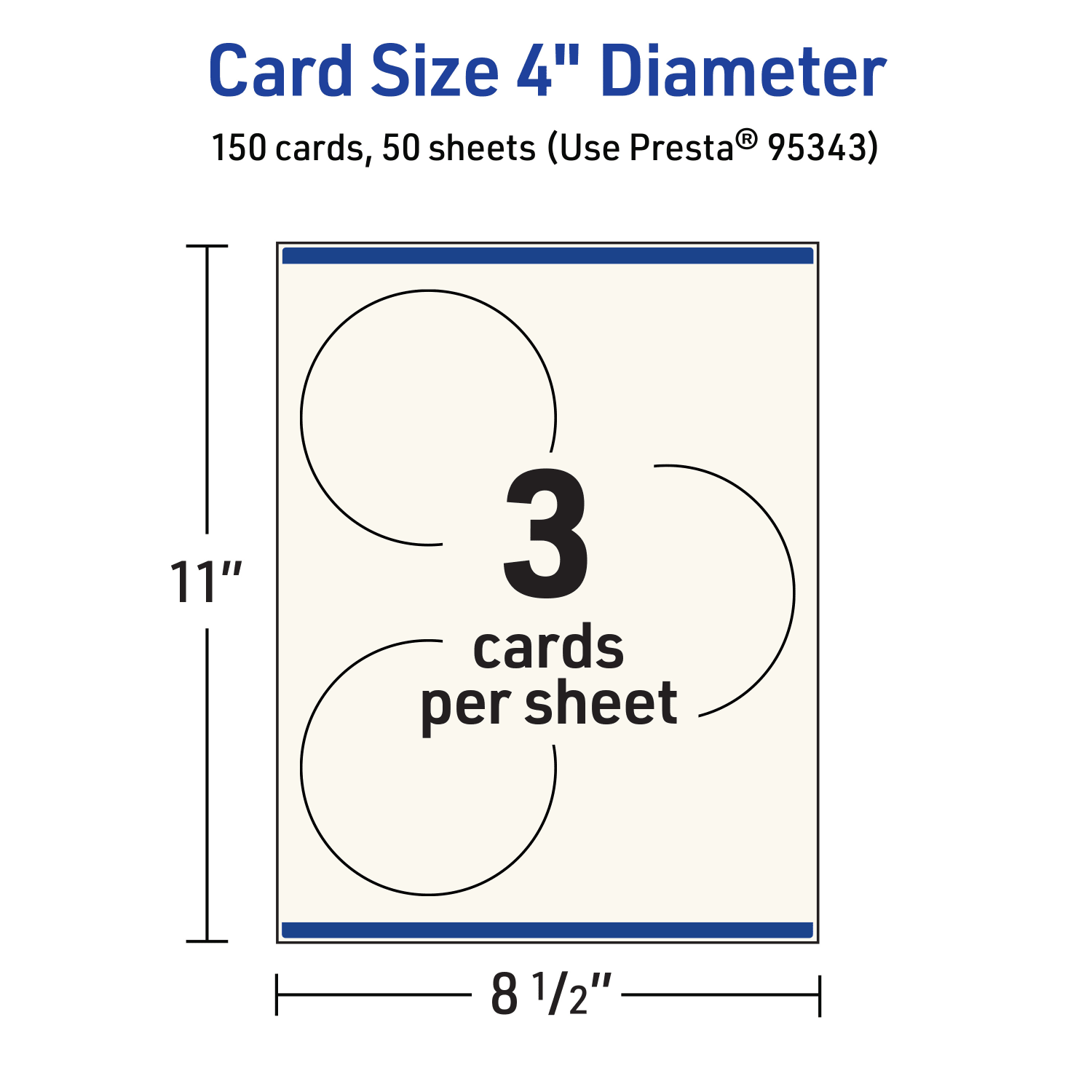 Avery Printable Note Cards With Sure Feed Technology, 4in Round, Matte Ivory, Pack Of 150 - Image 6