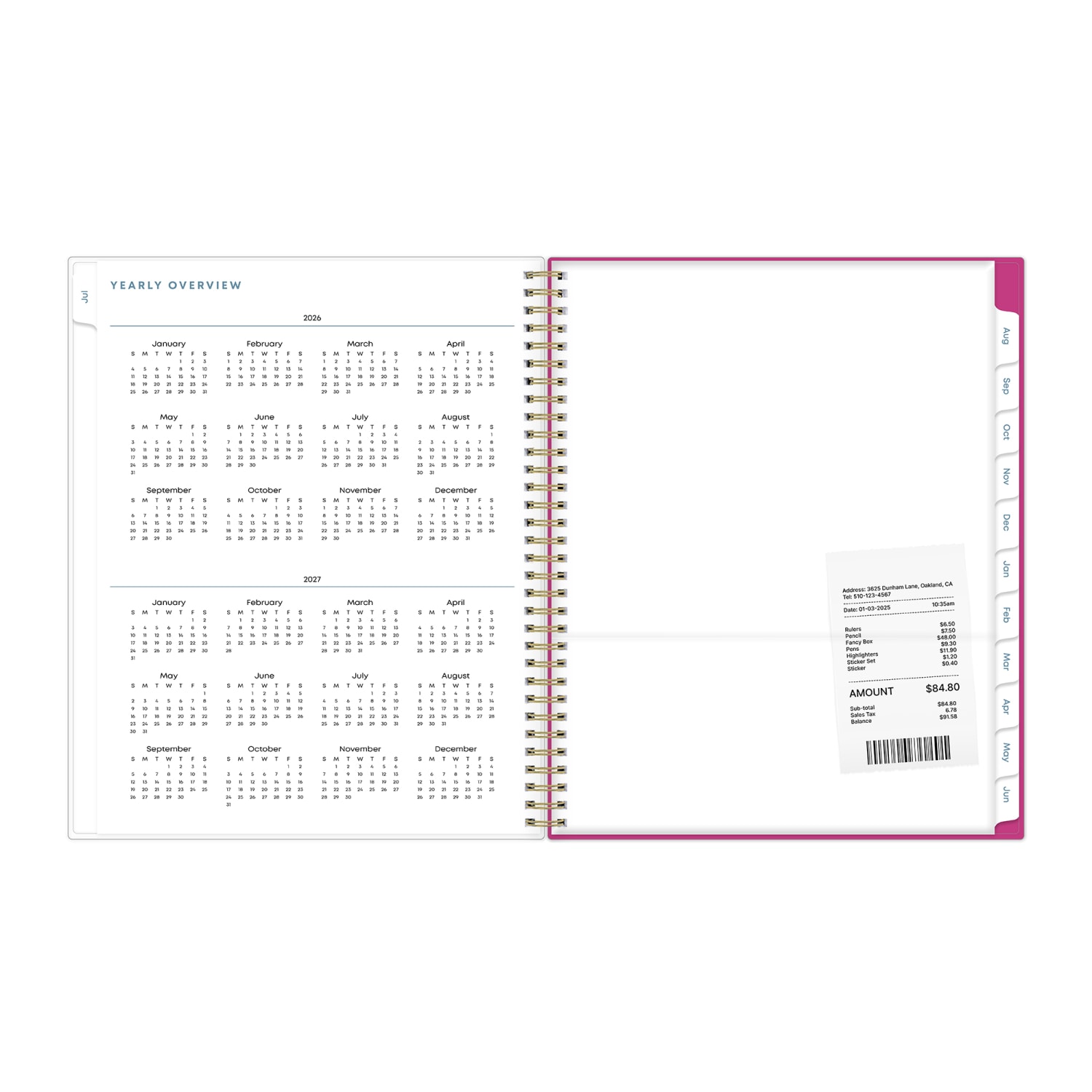 Student Planner BS Star Confetti Clear 8.5x11 AY26-27 - Image 5