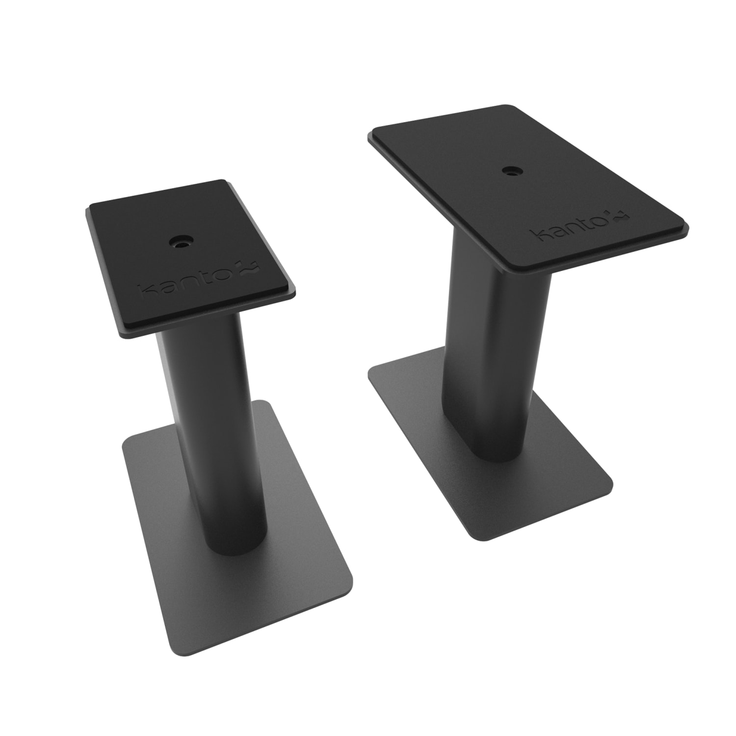 Kanto SP9 9 Inch Tall Universal Desktop Speaker Stand - Black (Pair) - 60 lb Load Capacity - 8.30in Height x 4.30in Width x 7.10in Depth - Desktop - Steel, Foam - Black - Image 5
