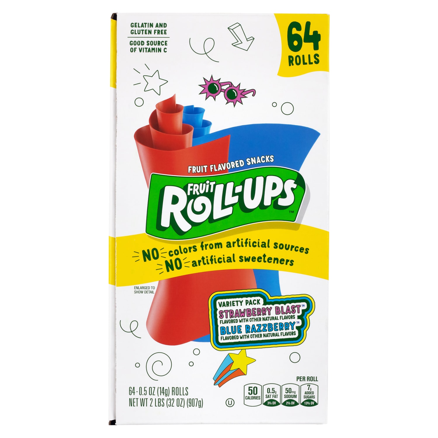Fruit Roll-Ups Fruit Flavored Snacks, 0.5 Oz, Assorted Flavors, Box Of 72 Snacks - Image 6