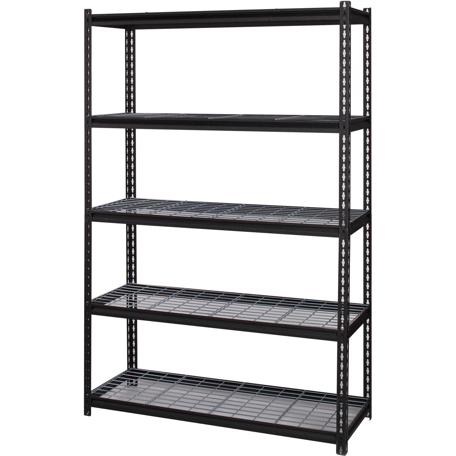 Lorell Wire Deck Shelving, 72inH x 48inW x 18inD, Recycled, Black, Steel, 1Each - Image 6