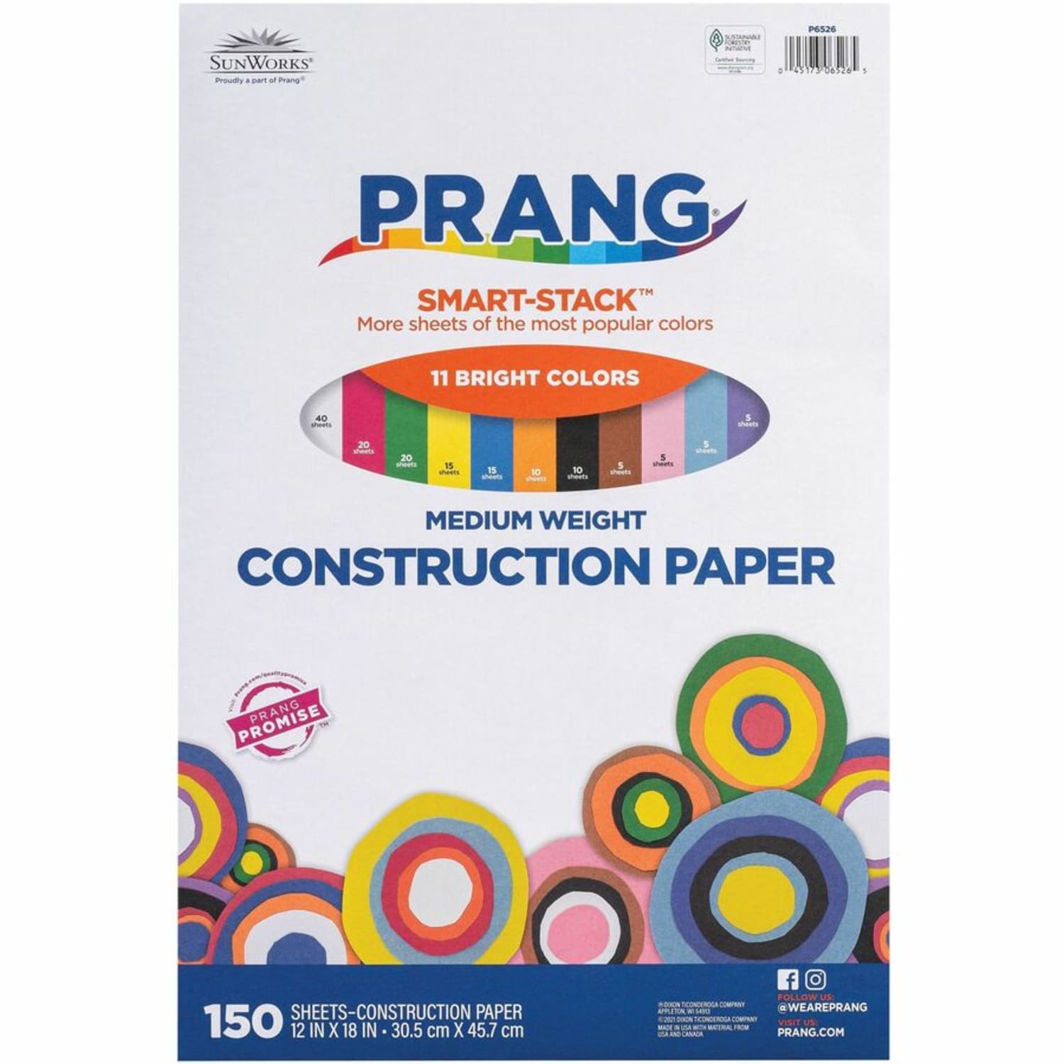 Prang Smart-Stack Heavyweight Construction Paper, 12in x 18in, Assorted, Pack Of 150 - Image 5