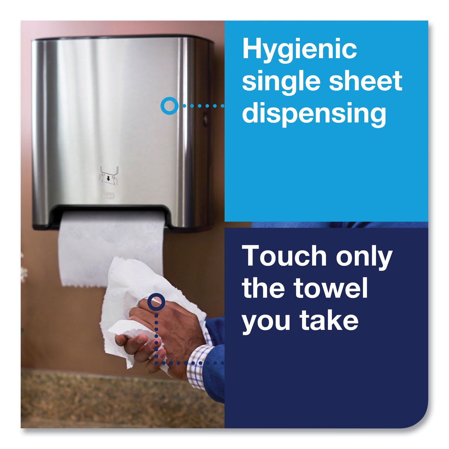 Tork Image Design Matic Hand Towel Roll Dispenser, 13.58 x 8.07 x 15.75, Stainless Steel - Image 6