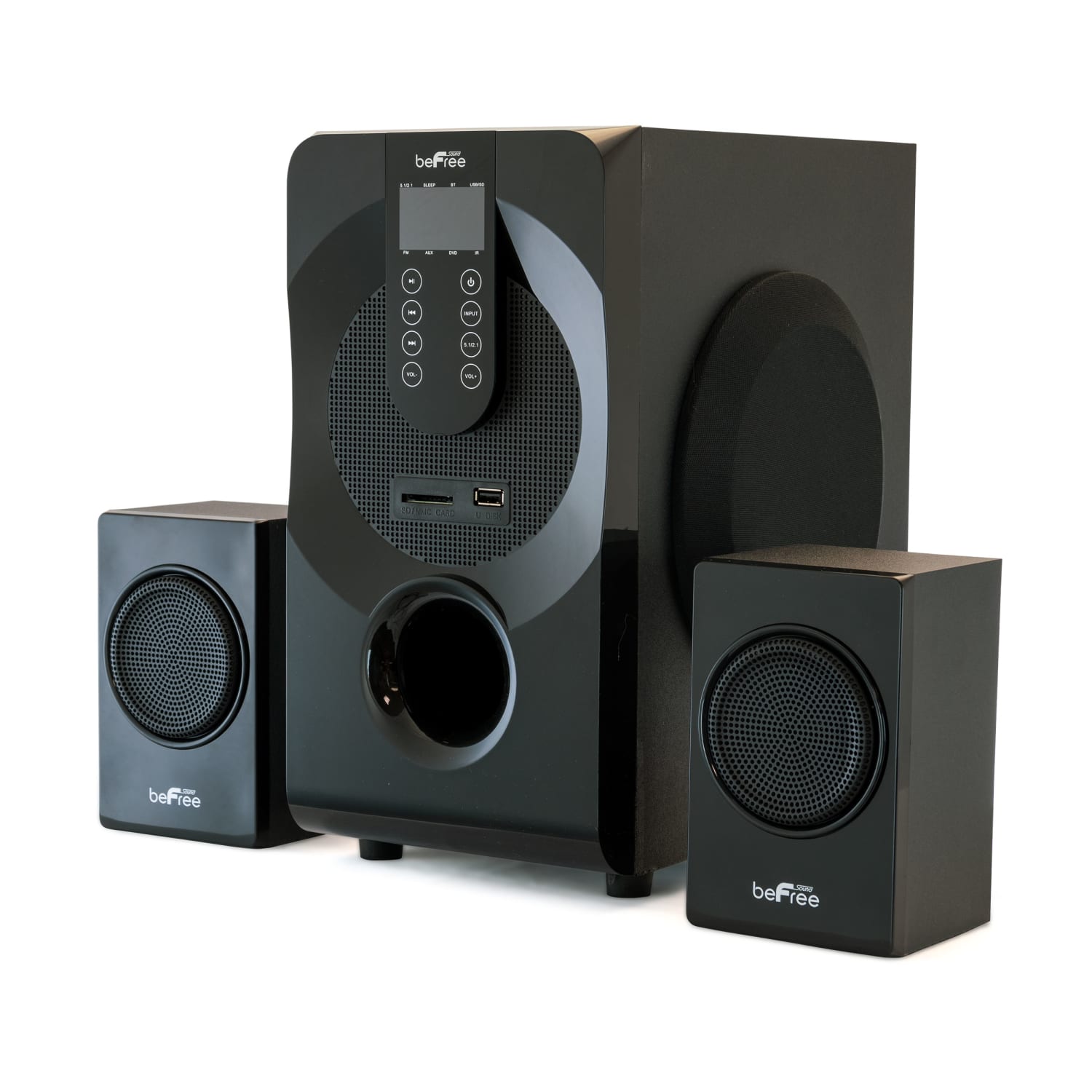 BeFree Sound BFS-460 5.1-Channel Bluetooth Surround Sound Speaker System, 11inH x 19inW x 22inD, Black, 99595506M - Image 3