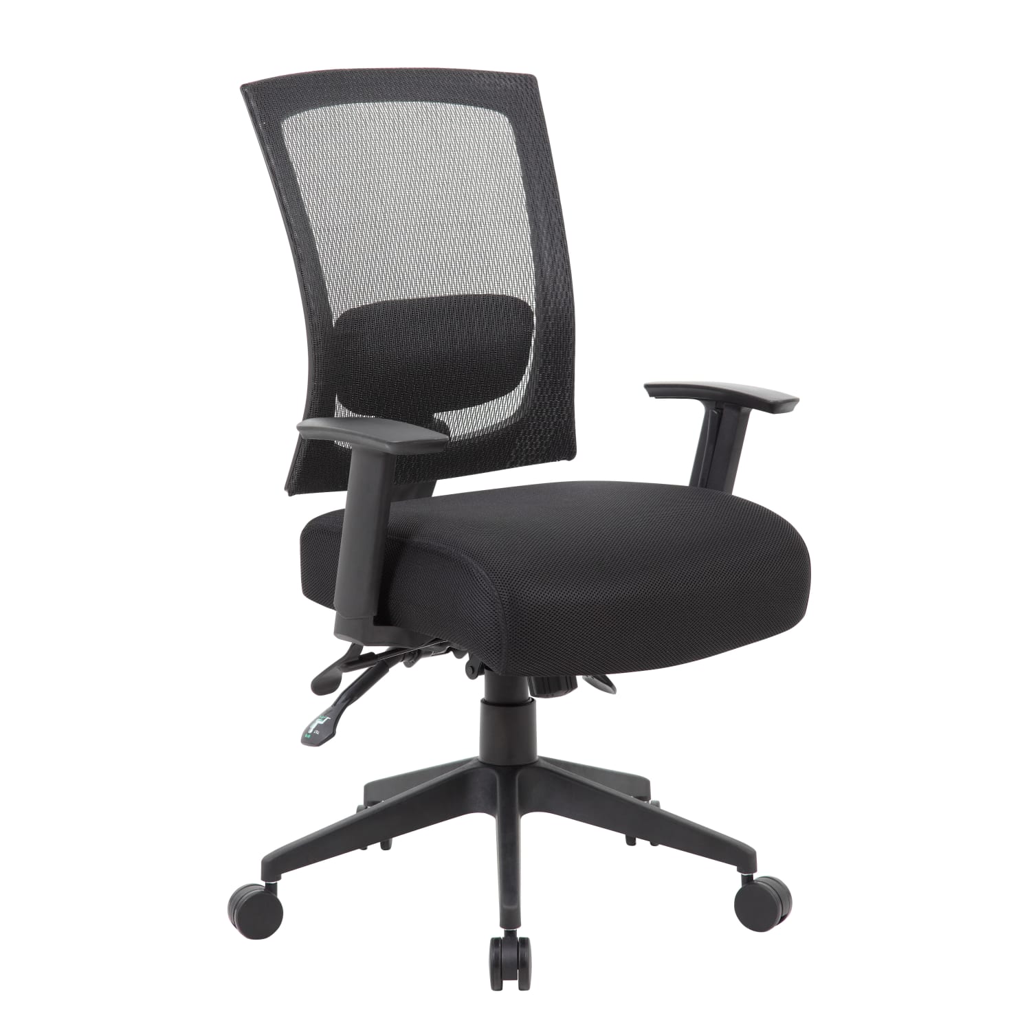 Boss Office Products Multifunction Mesh Mid Back Task Chair MeshFabric Black PopularChairscom