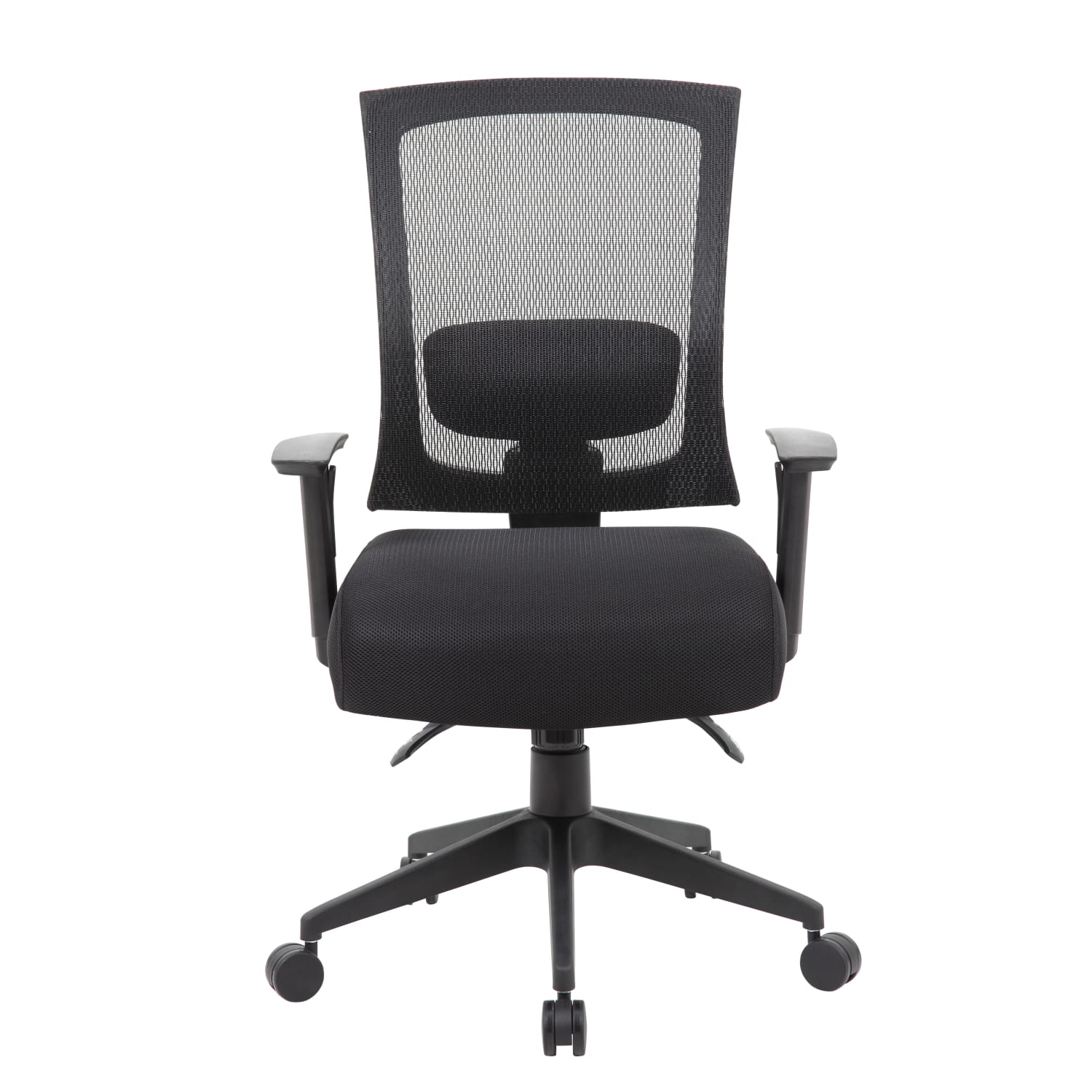 Boss Office Products Multifunction Mesh Mid-Back Task Chair, Mesh/Fabric, Black - Image 5