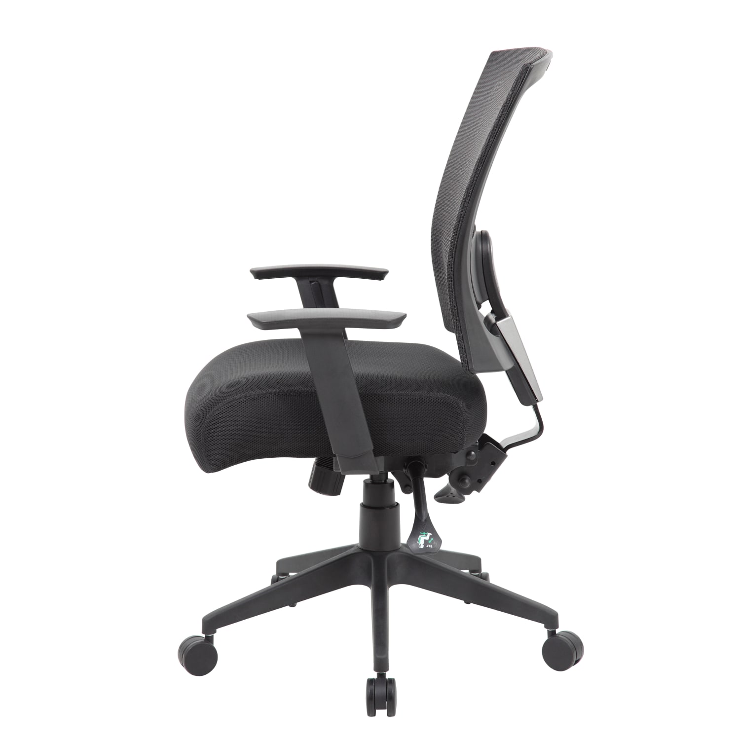 Boss Office Products Multifunction Mesh Mid Back Task Chair MeshFabric Black PopularChairscom