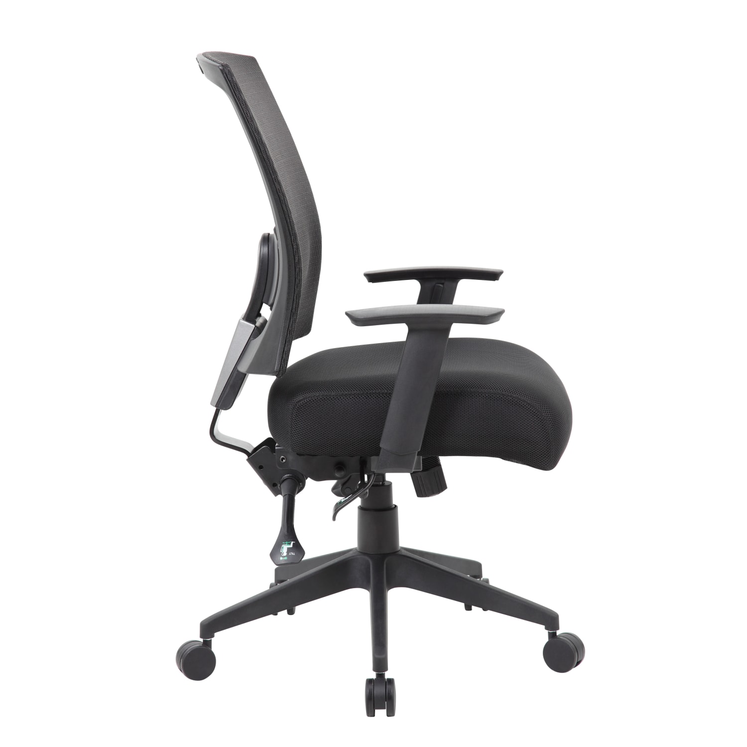 Boss Office Products Multifunction Mesh Mid Back Task Chair MeshFabric Black PopularChairscom
