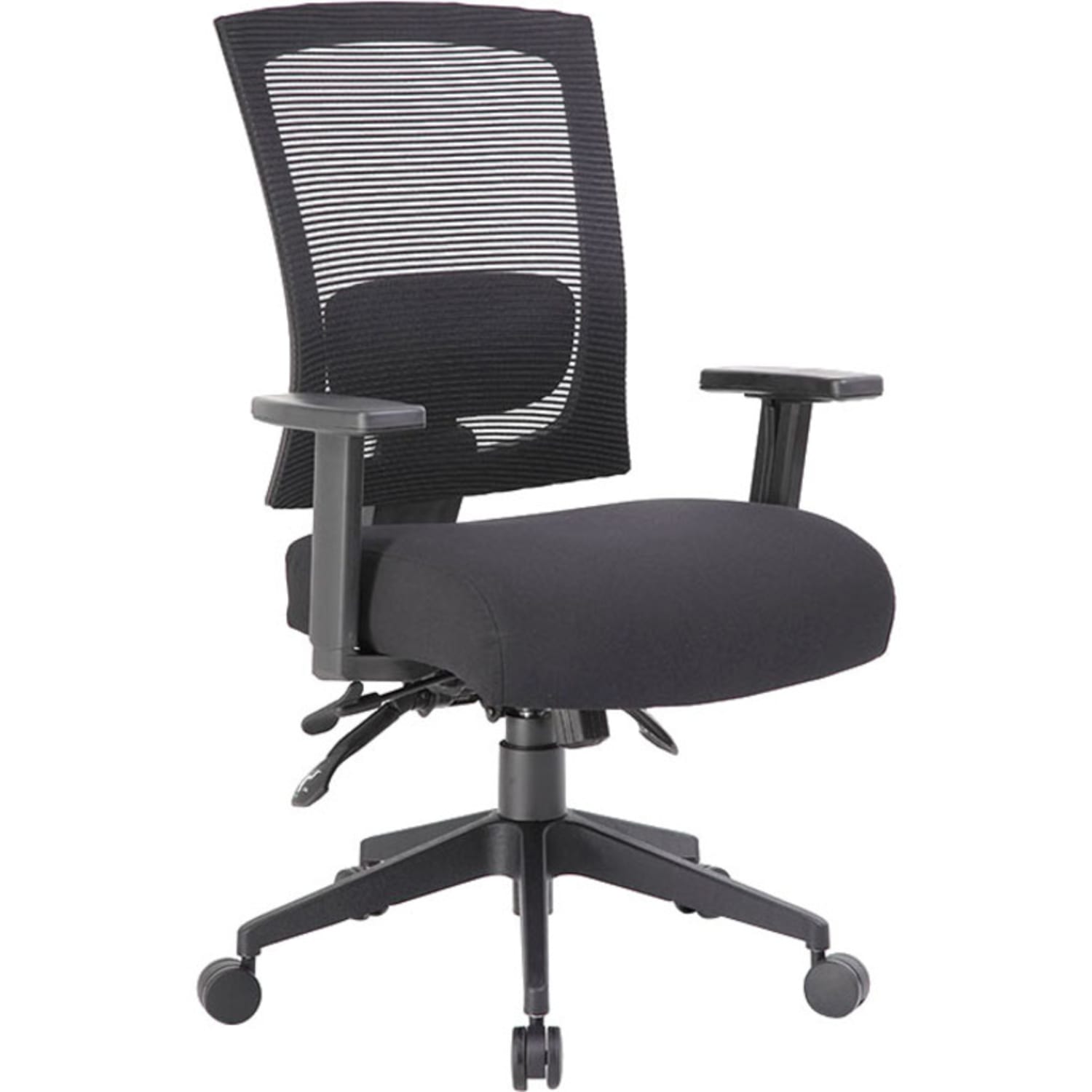 Boss Office Products Multifunction Mesh Mid Back Task Chair MeshFabric Black PopularChairscom