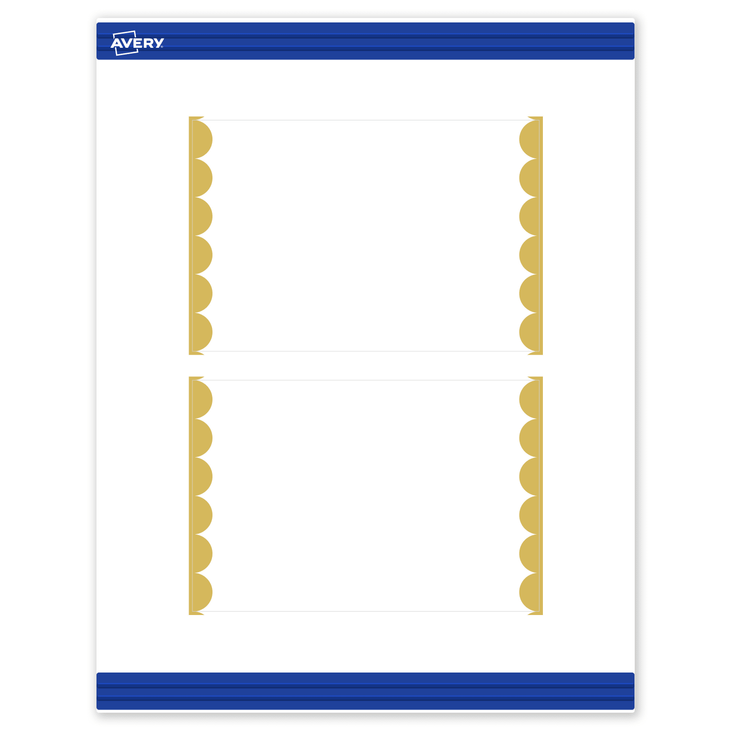 Avery Printable Postcards With Sure Feed Technology, 4in x 6in, Matte White With Preprinted Gold Dots Edge, Pack Of 20 - Image 3