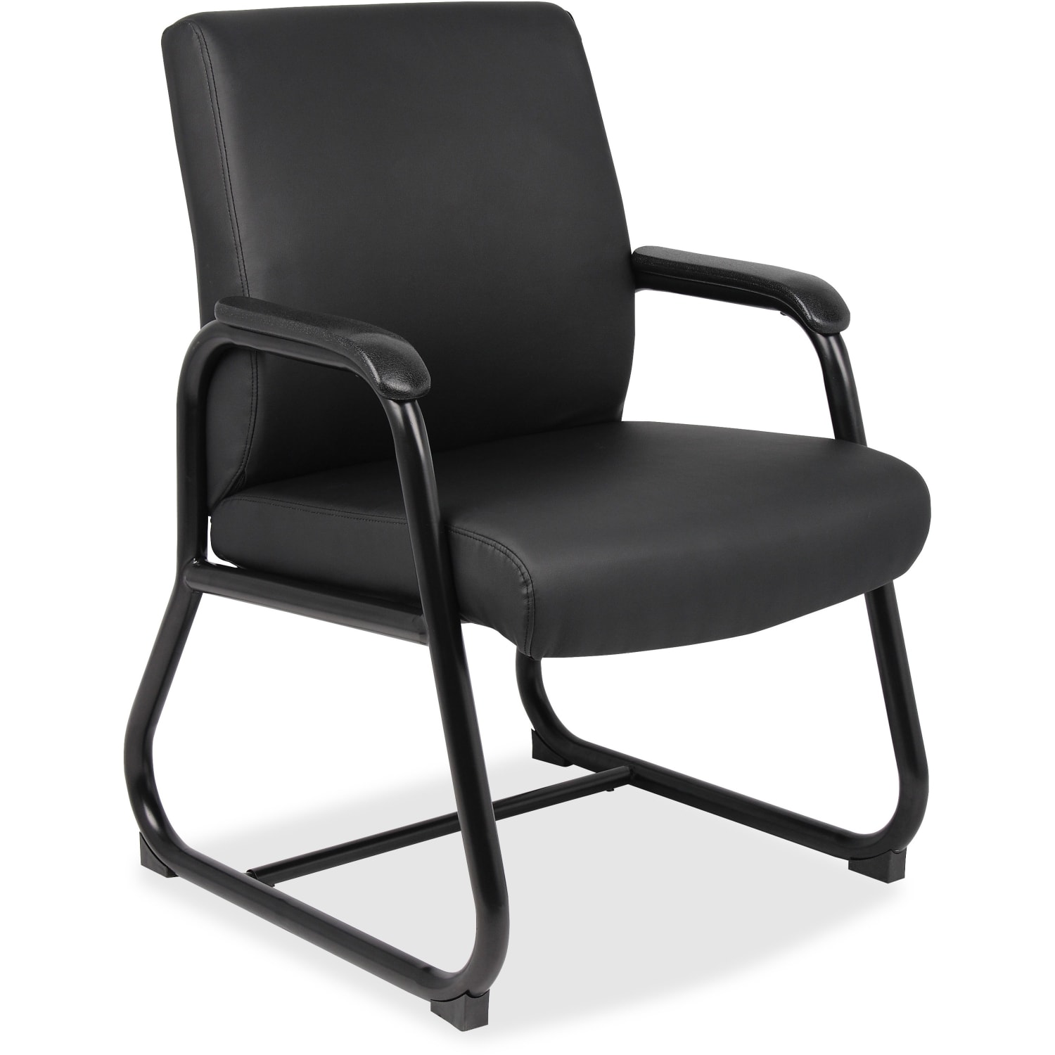 Boss Office Products CaressoftPlus Guest Chair with Antimicrobial Protection, Black - Image 3