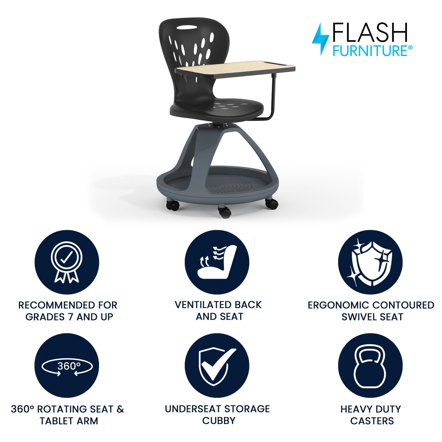 Flash Furniture Mobile Desk Chair Black PopularChairscom Flash Furniture Mobile Desk Chair Black PopularChairscom