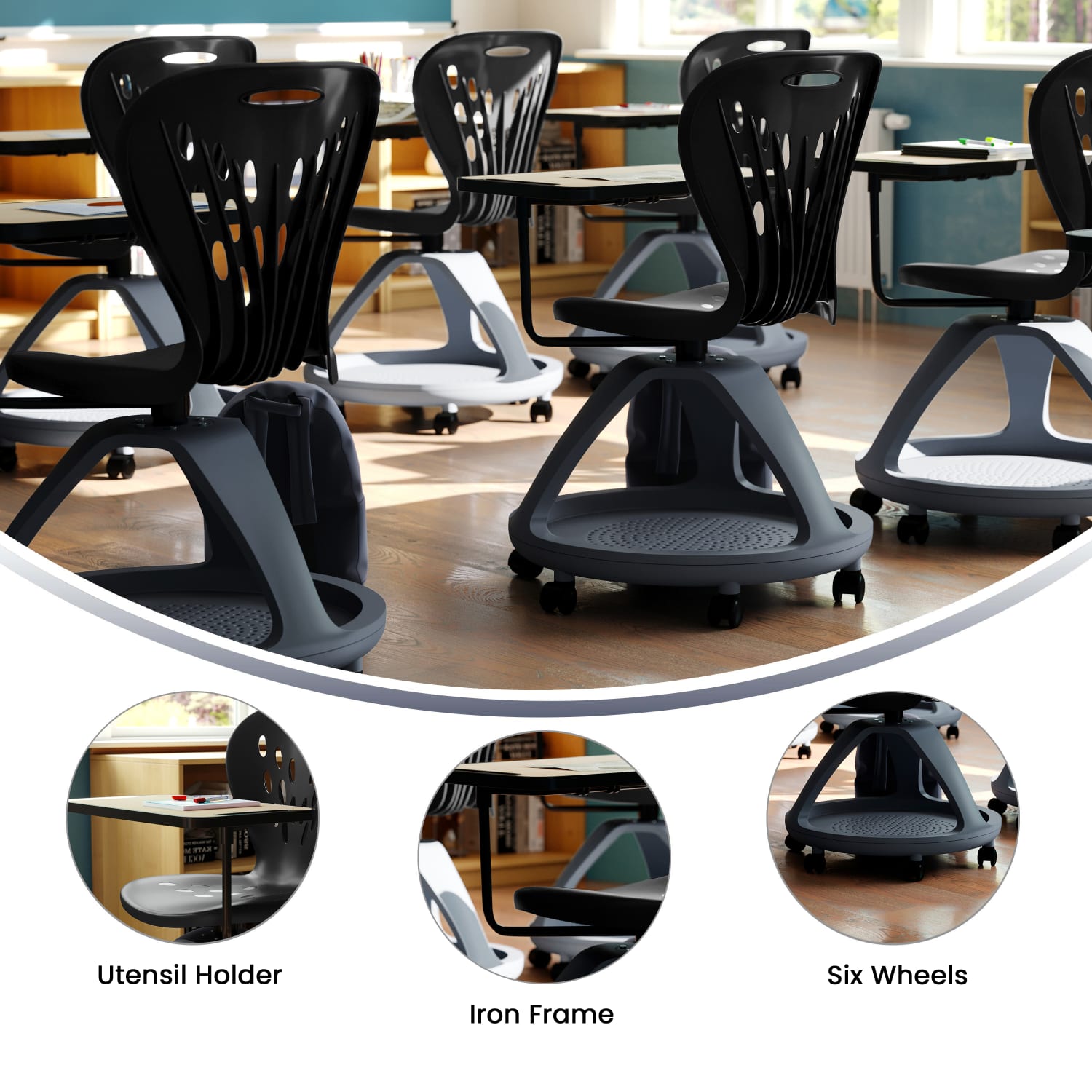 Flash Furniture Mobile Desk Chair Black PopularChairscom Flash Furniture Mobile Desk Chair Black PopularChairscom