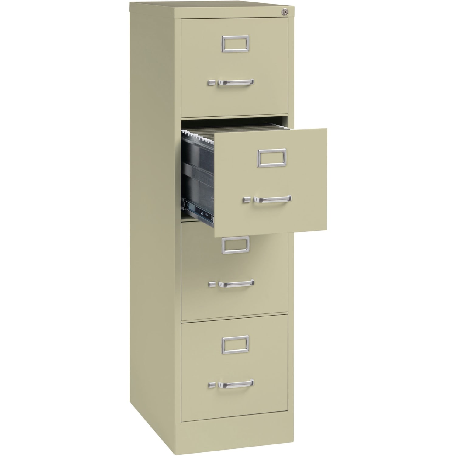 Lorell Fortress 22inD Vertical 4-Drawer Letter-Size File Cabinet, Putty - Image 5