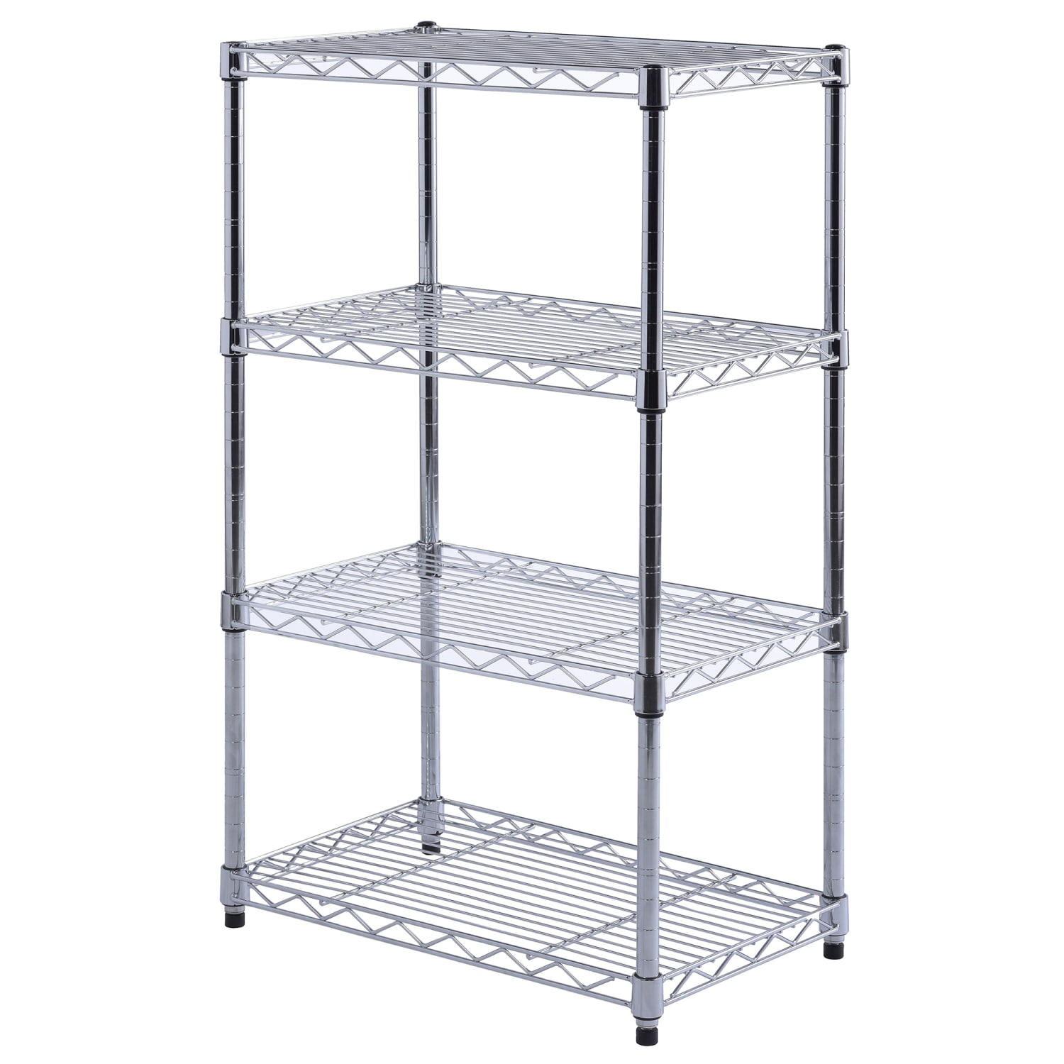 Edsal Muscle Rack Adjustable Wire Shelving, 4-Tier, 32inH x 20inW x 12inD, Chrome - Image 3