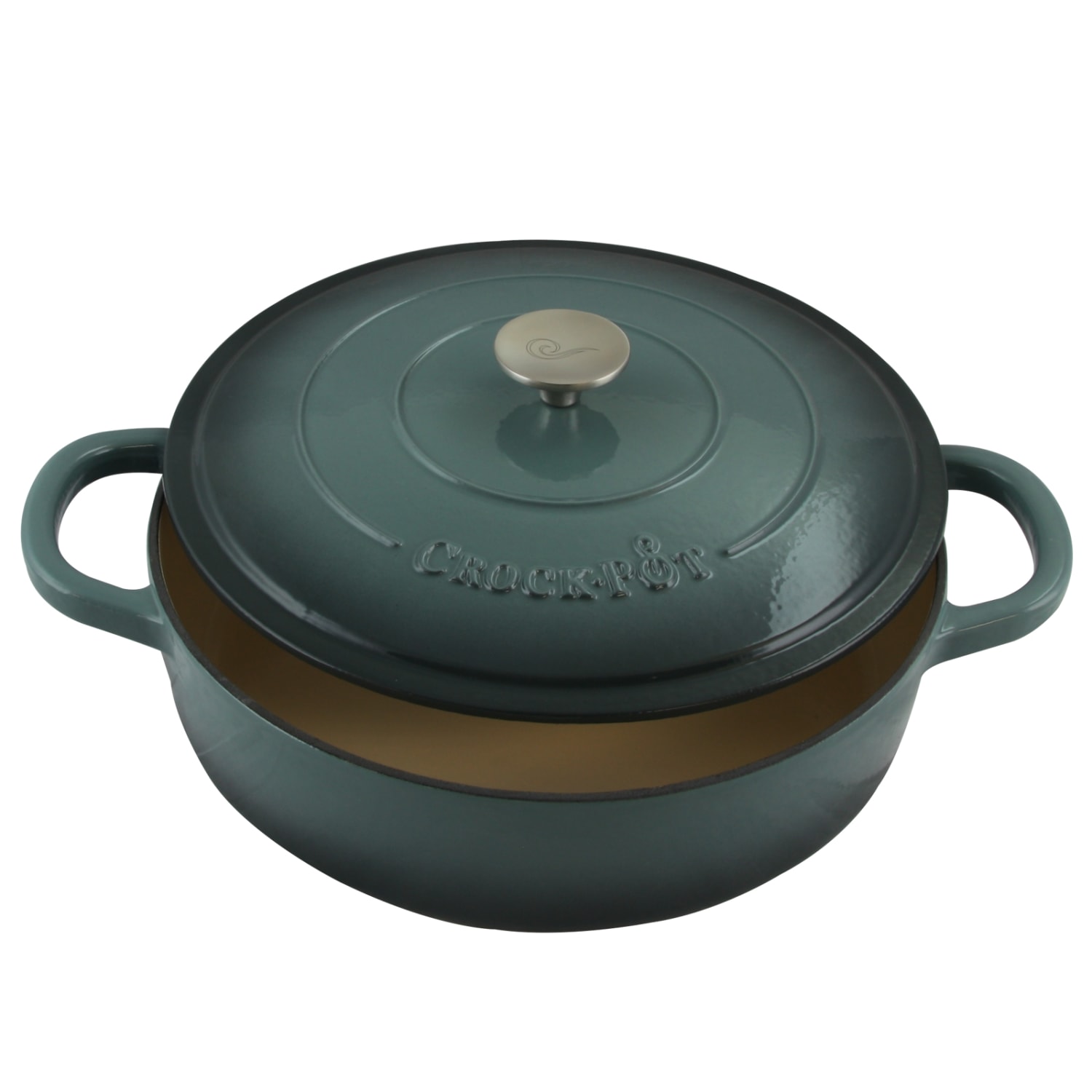 Crock-Pot Artisan Enameled 5-Quart Cast Iron Braiser Pan, Slate Gray - Image 4