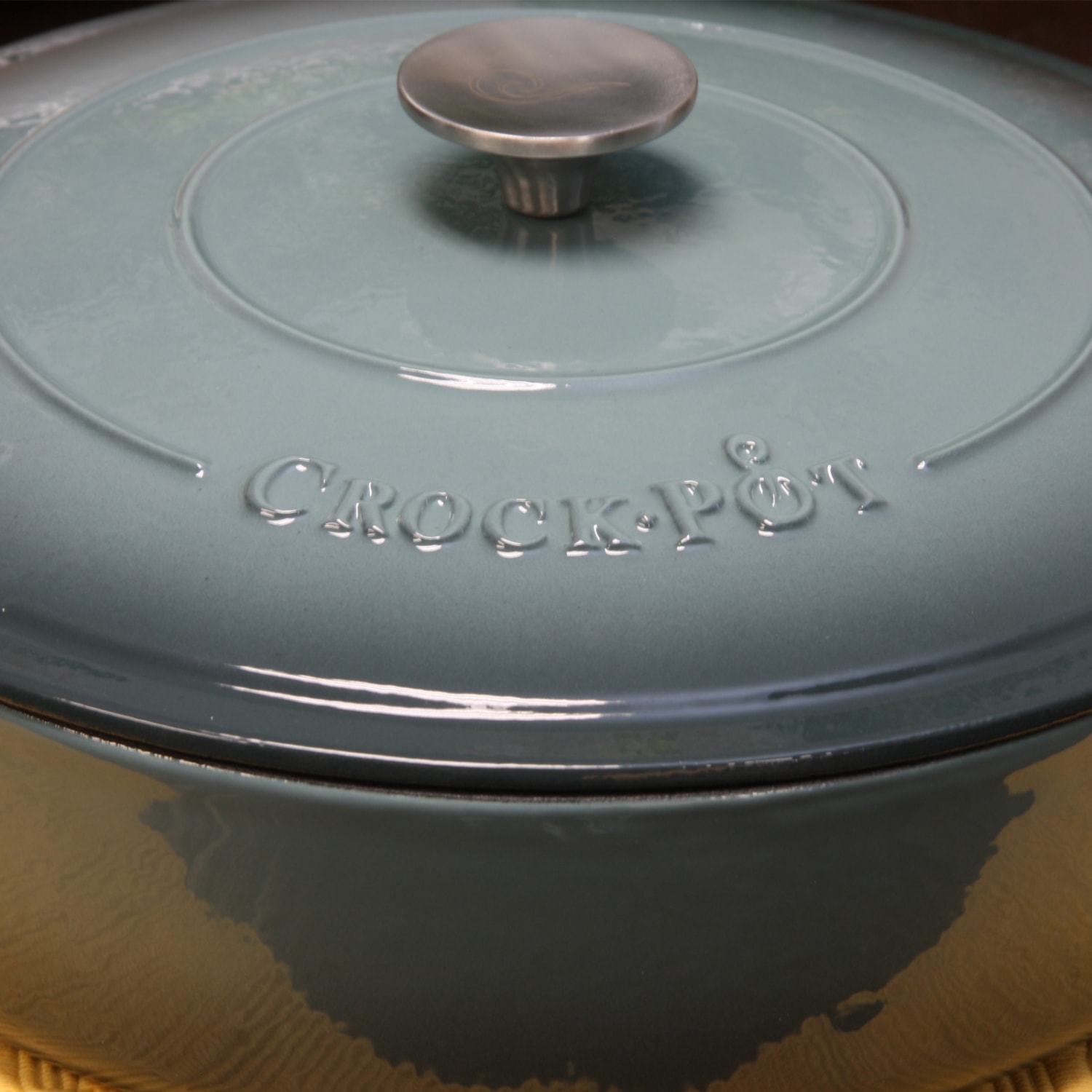 Crock-Pot Artisan Enameled 5-Quart Cast Iron Braiser Pan, Slate Gray - Image 6