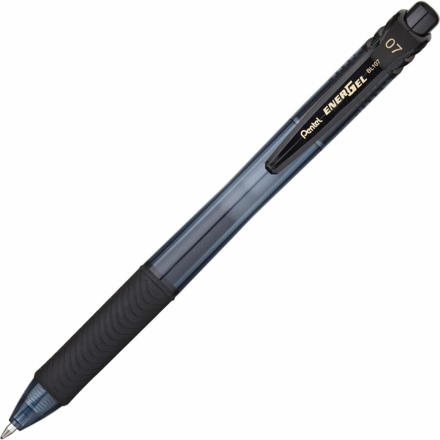 Pentel EnerGel X Retractable Liquid Gel Pens, Medium Point, 0.7 mm, 84% Recycled, Assorted Barrels, Black Ink, Box Of 12 Pens - Image 5