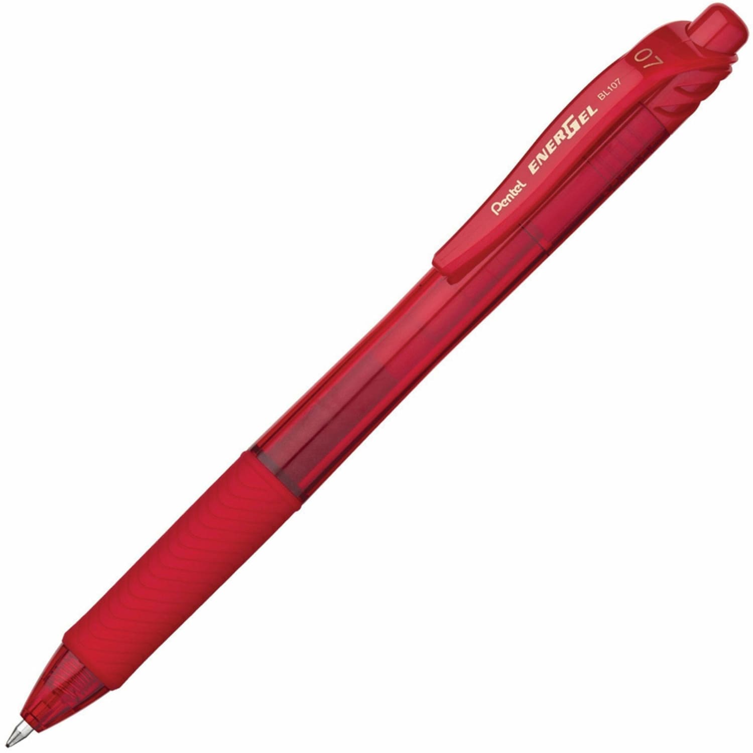 Pentel EnerGel-X Retractable Gel Pens, Medium Point, 0.7 mm, Red Barrel, Red Ink, Pack Of 12 Pens - Image 3