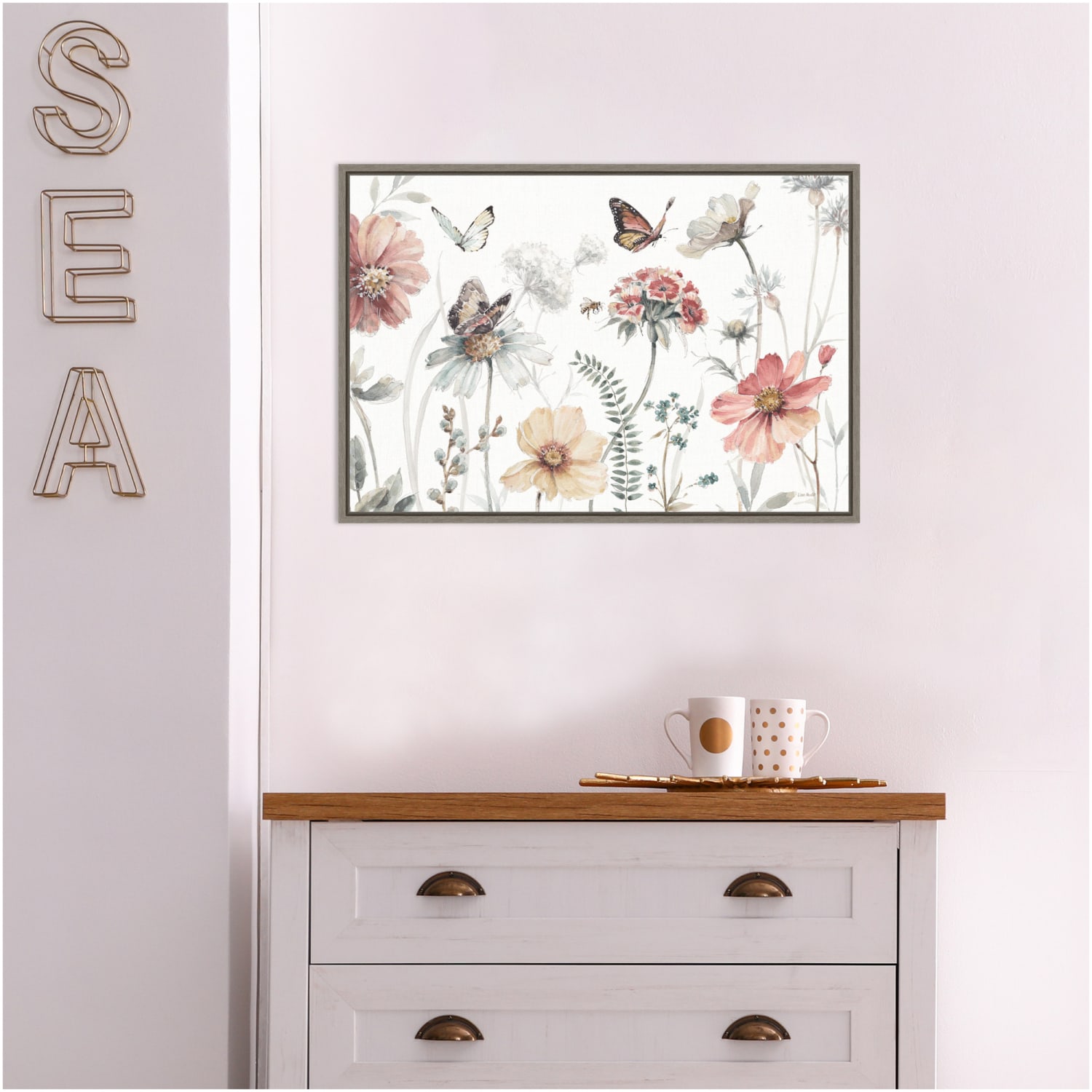 Amanti Art A Country Weekend I by Lisa Audit Framed Canvas Wall Art Print, 16inH x 23inW, Graywash - Image 4