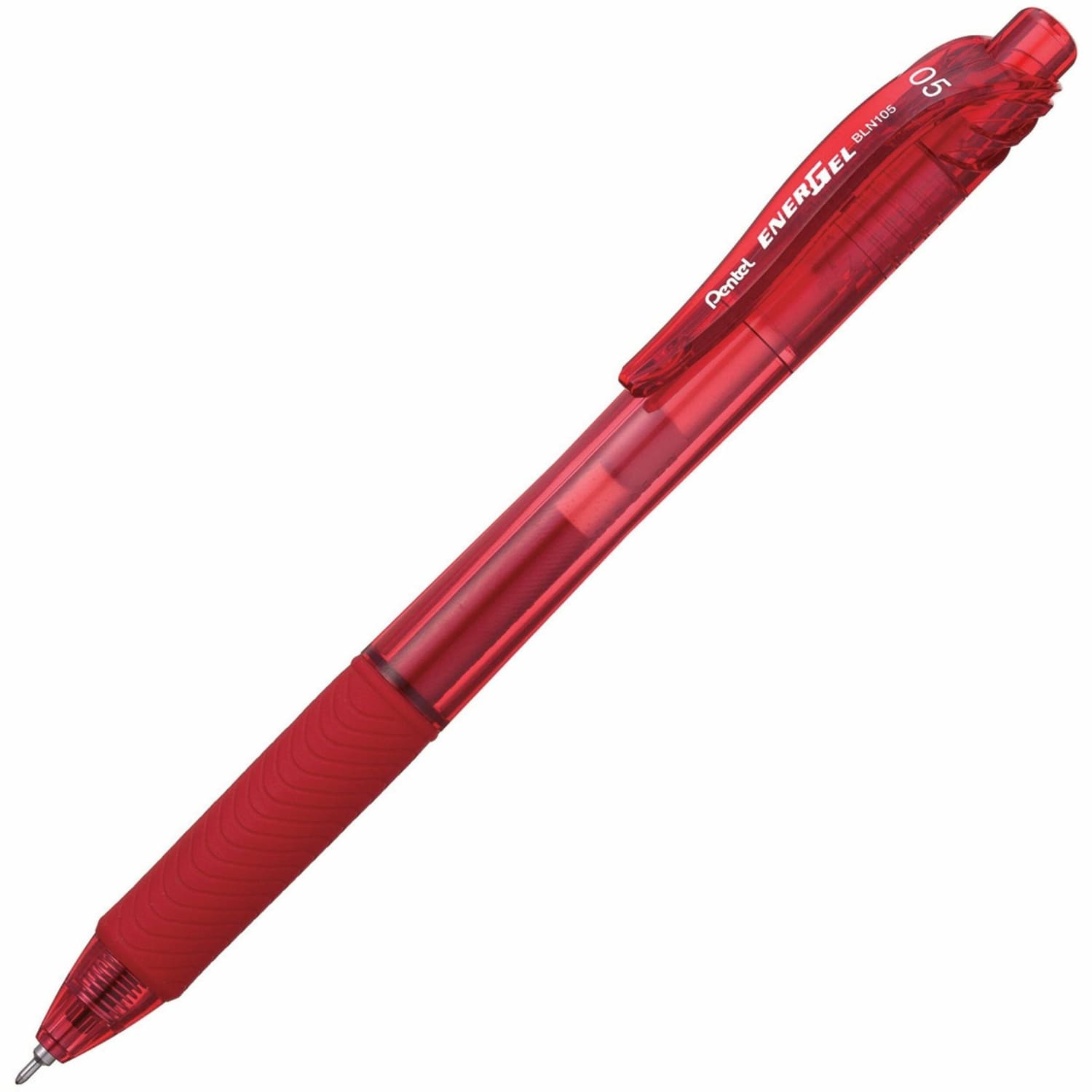 Pentel EnerGel-X Retractable Gel Pens, Fine Point, 0.5 mm, Red Barrel, Red Ink, Pack Of 12 Pens - Image 3