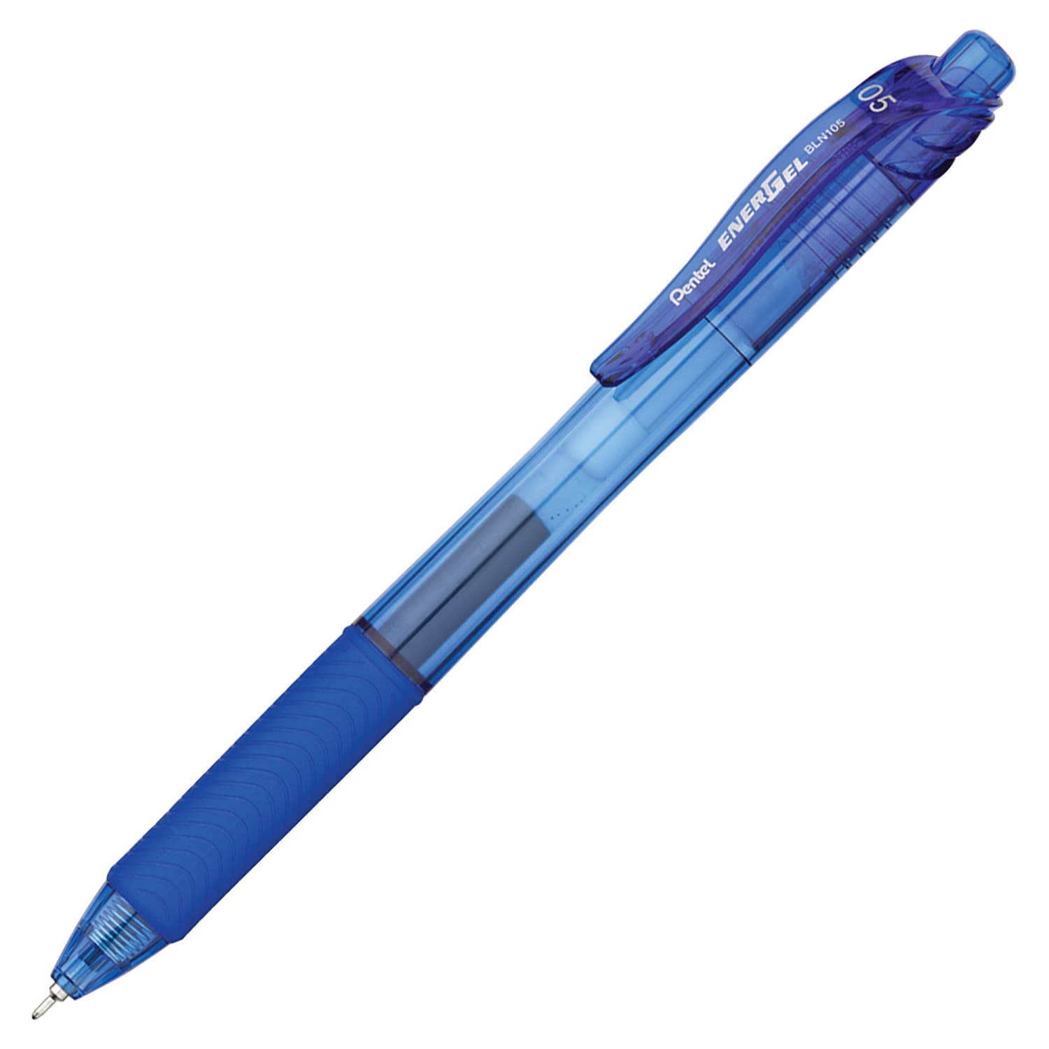Pentel EnerGel X Retractable Liquid Gel Pens, Fine Point, 0.5 mm, Blue Barrel, Blue Ink, Pack Of 12 Pens - Image 5