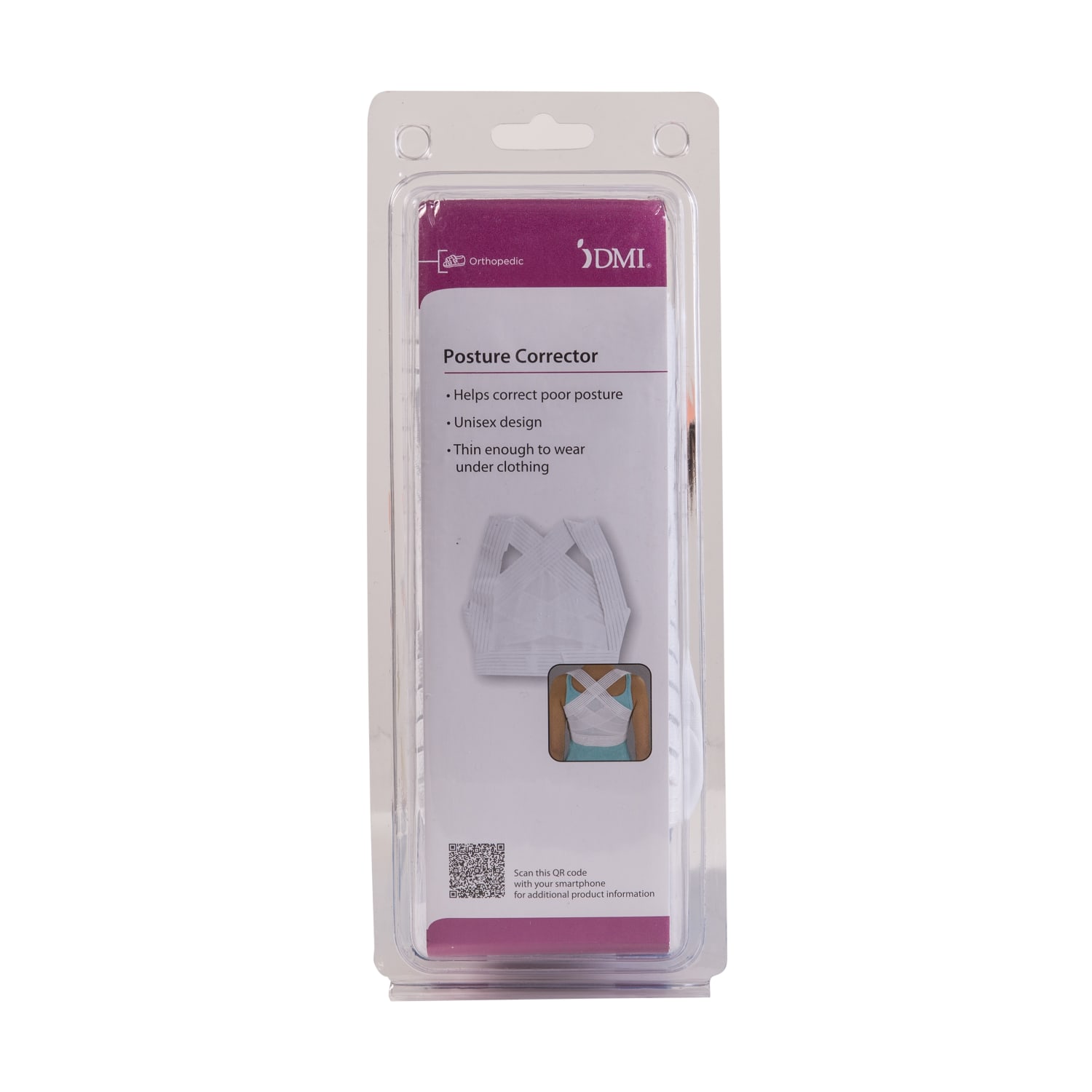 DMI Posture Corrector, Medium/Large, White - Image 5