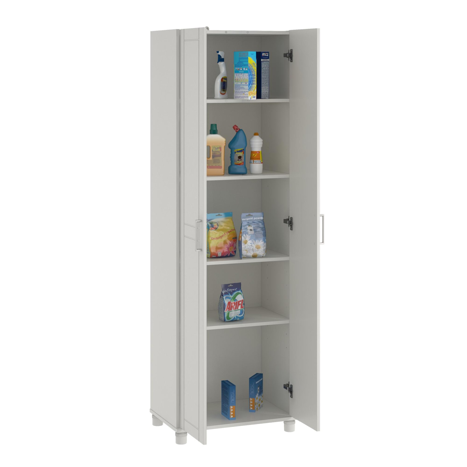 Ameriwood Home Callahan 24in Utility Storage Cabinet, 5 Shelves, White - Image 4