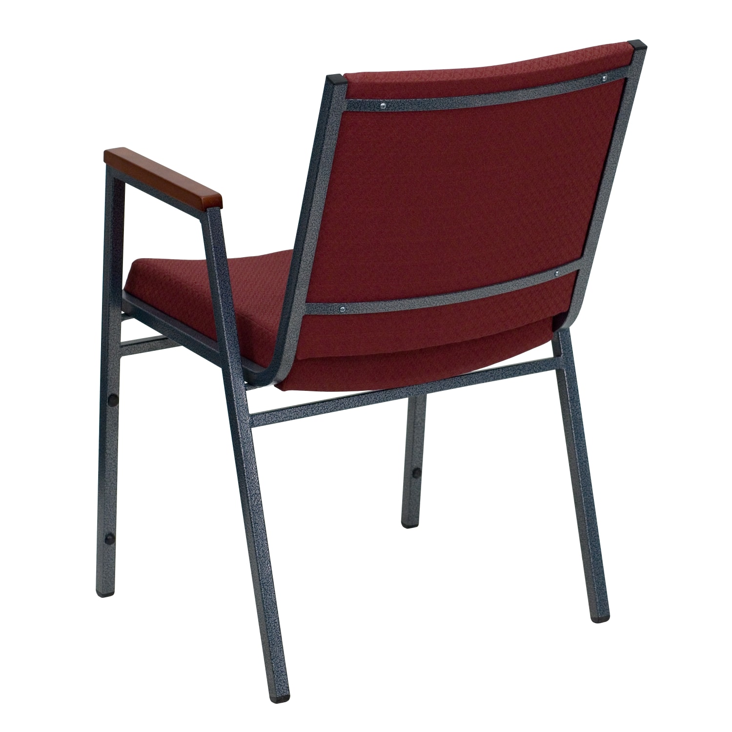 Flash Furniture HERCULES Series Stack Accent Chair With Arms, Burgundy Patterned Fabric/Silvervein Frame - Image 6