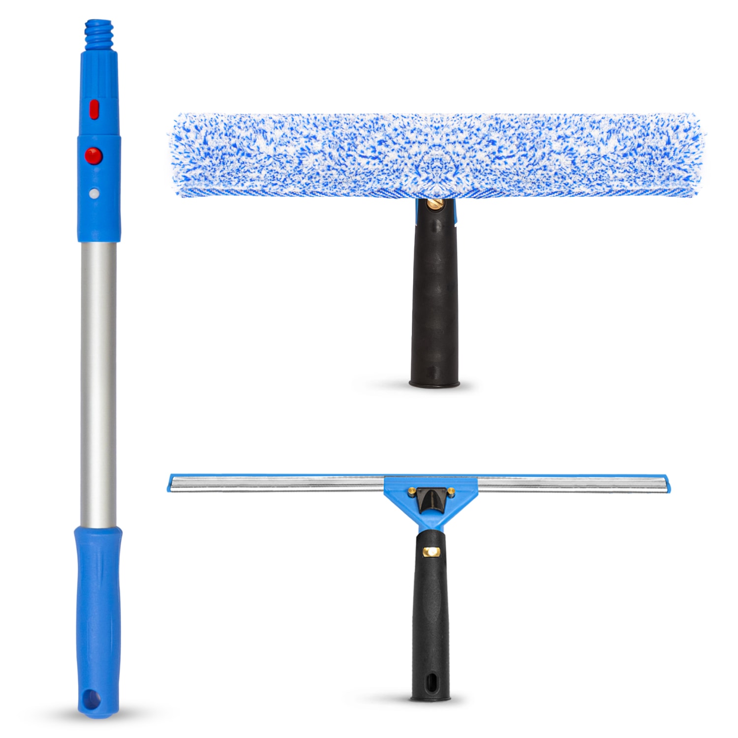 Gritt Commercial Pro Window Washing Kit With Squeegee, Washer And Pole, 18in Squeegee And Washer/20in Pole, Multicolor - Image 3