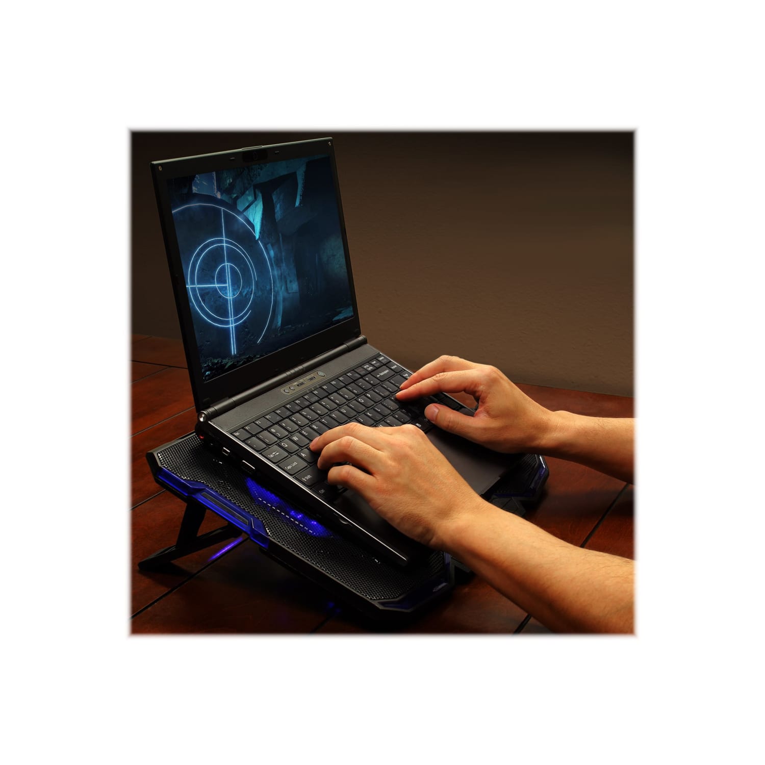 ENHANCE Cryogen - Notebook cooling pad - 17in - black with blue accents - Image 4