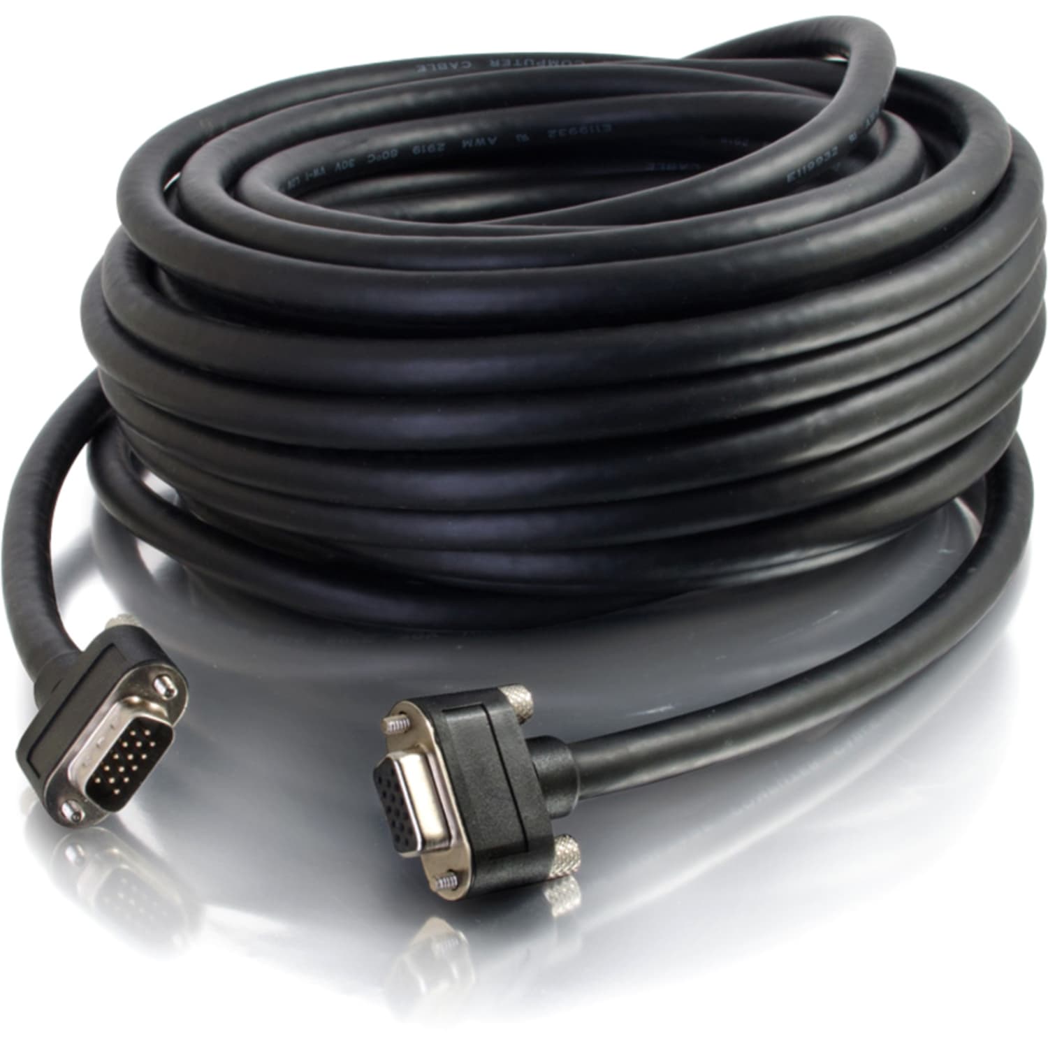 C2G 15ft VGA Cable - Select - In Wall Rated - M/M - VGA for Monitor, Video Device - 15 ft - 1 x HD-15 Male VGA - 1 x HD-15 Male VGA - Black" - Image 5