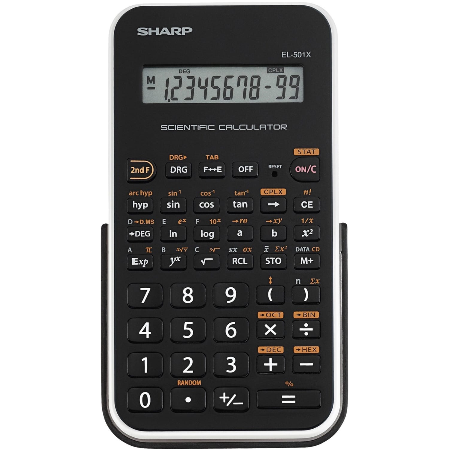 EL-501XBWH Scientific Calculator, 10-Digit LCD, Black/White - Image 3