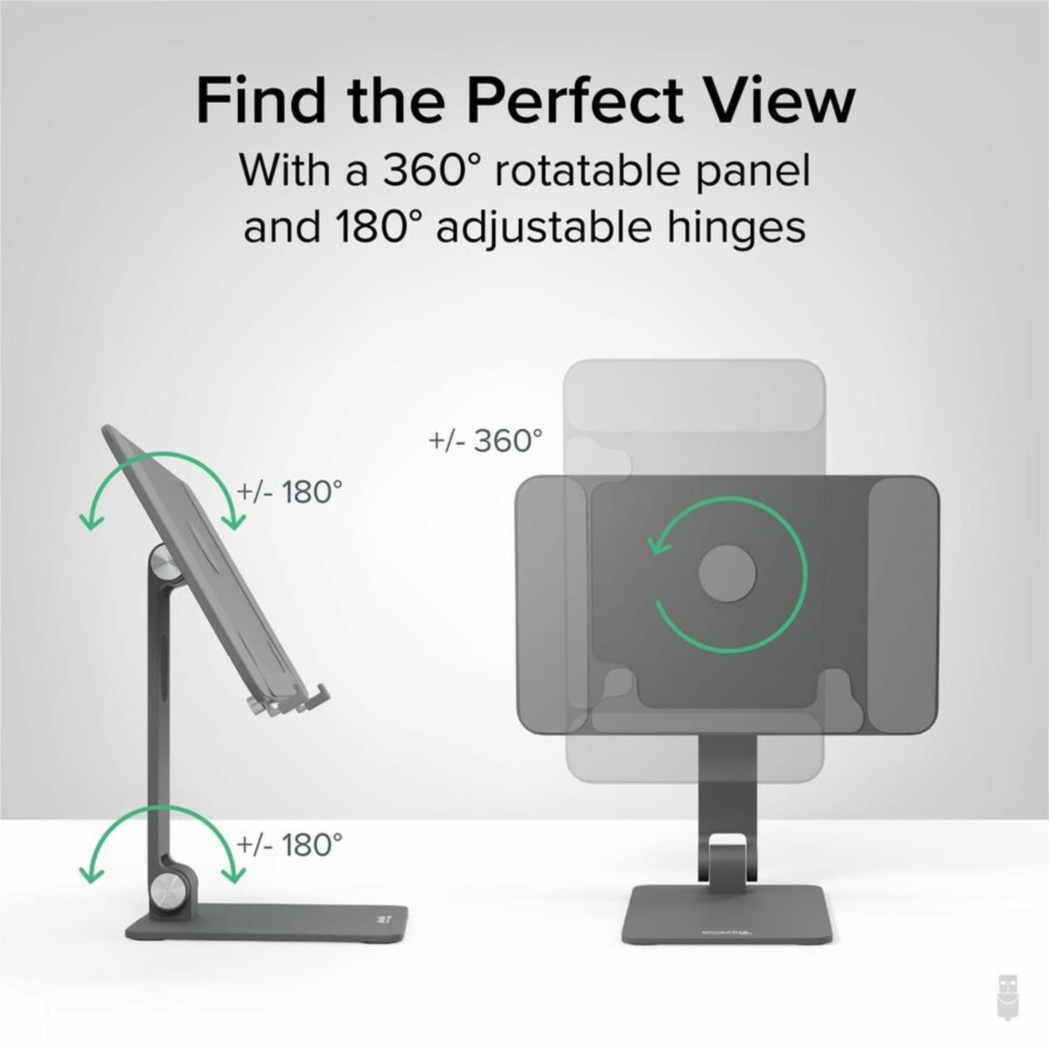 Plugable Magnetic Tablet Holder for MagSafe iPad Pro 12.9 Stand Portable - Foldable 360 deg. Rotating Stand (AMS-STAND13) - Image 3