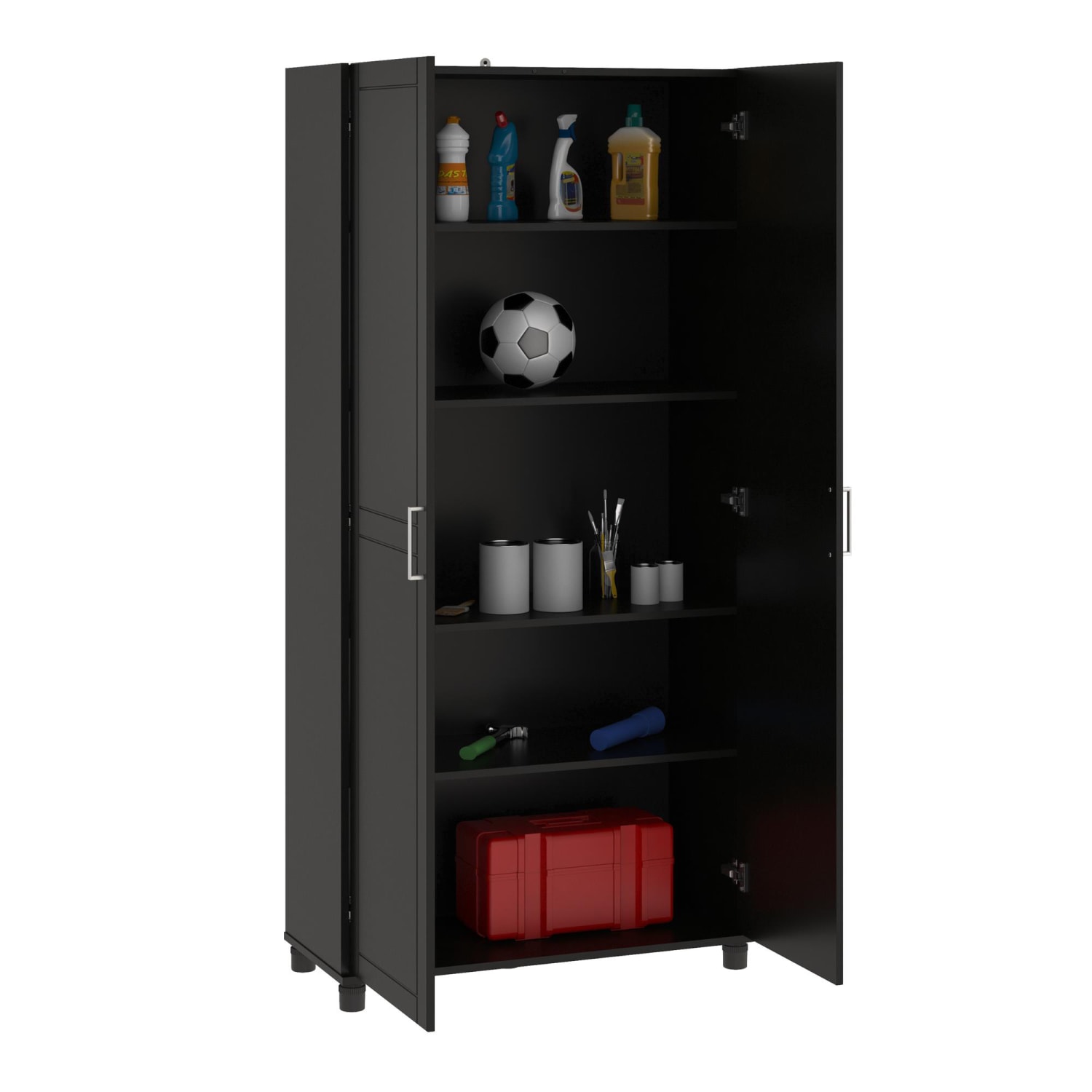 Ameriwood Home Callahan 36in Utility Storage Cabinet, Black - Image 4