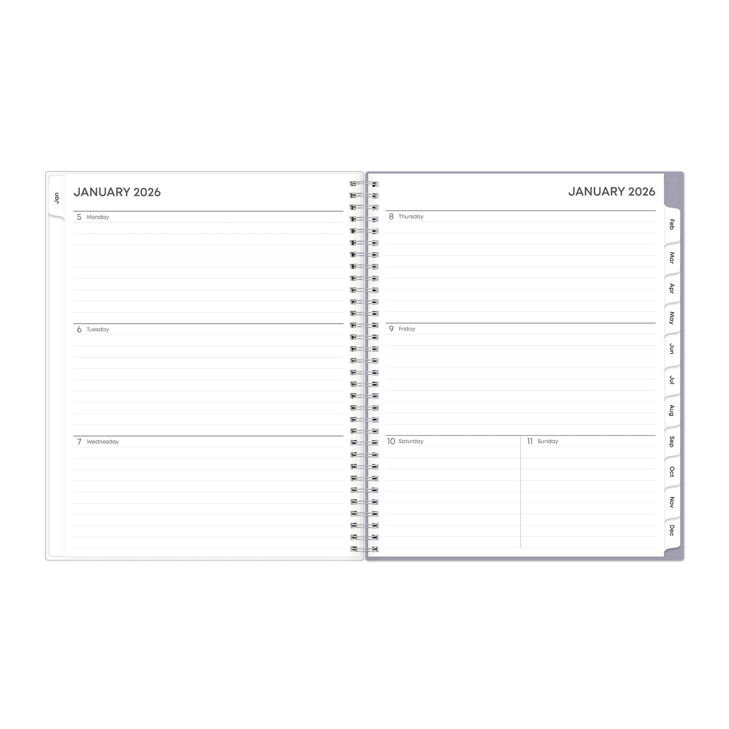 2026 Blue Sky Weekly/Monthly Planner, 8-1/2in x 11in, Laila, January To December, 137273 - Image 3