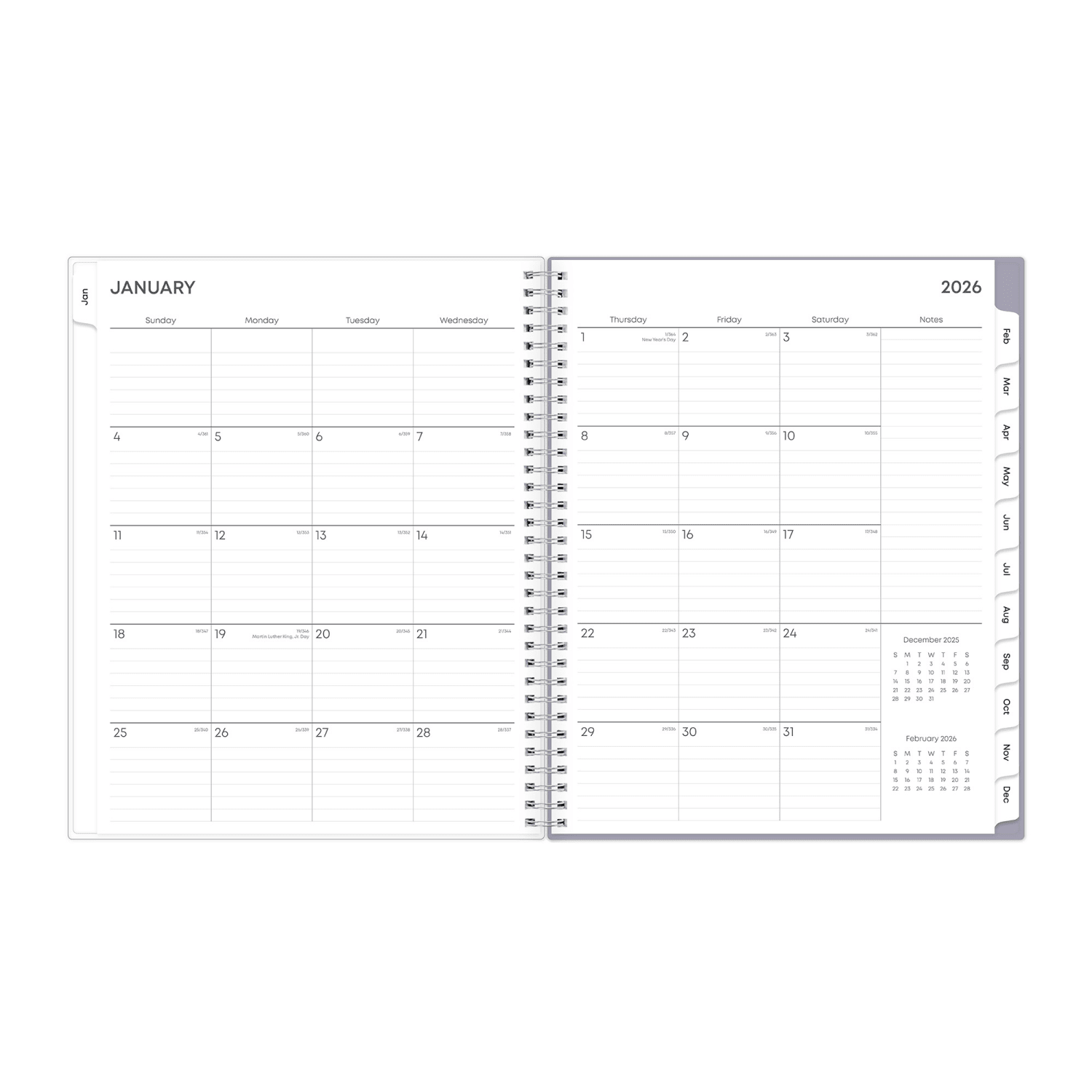 2026 Blue Sky Weekly/Monthly Planner, 8-1/2in x 11in, Laila, January To December, 137273 - Image 4