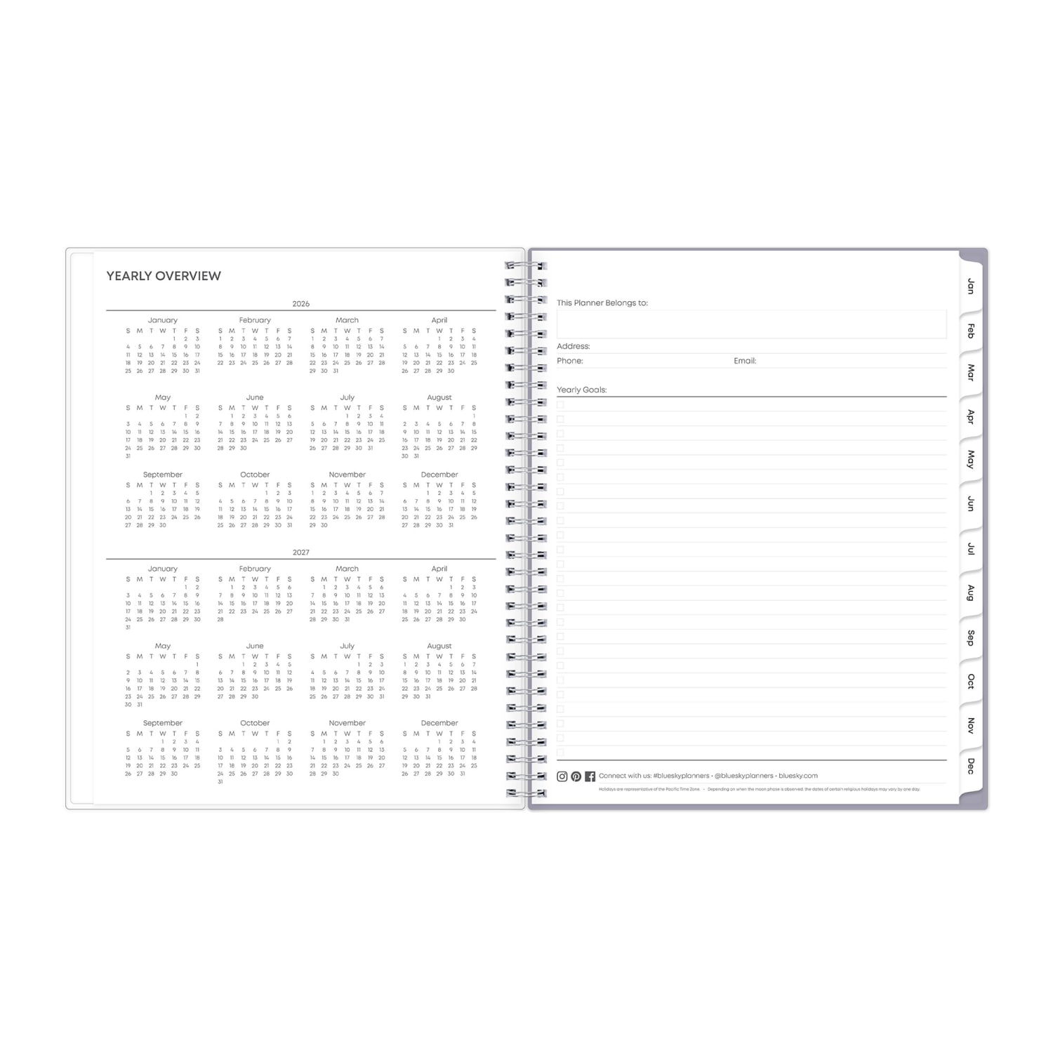2026 Blue Sky Weekly/Monthly Planner, 8-1/2in x 11in, Laila, January To December, 137273 - Image 6