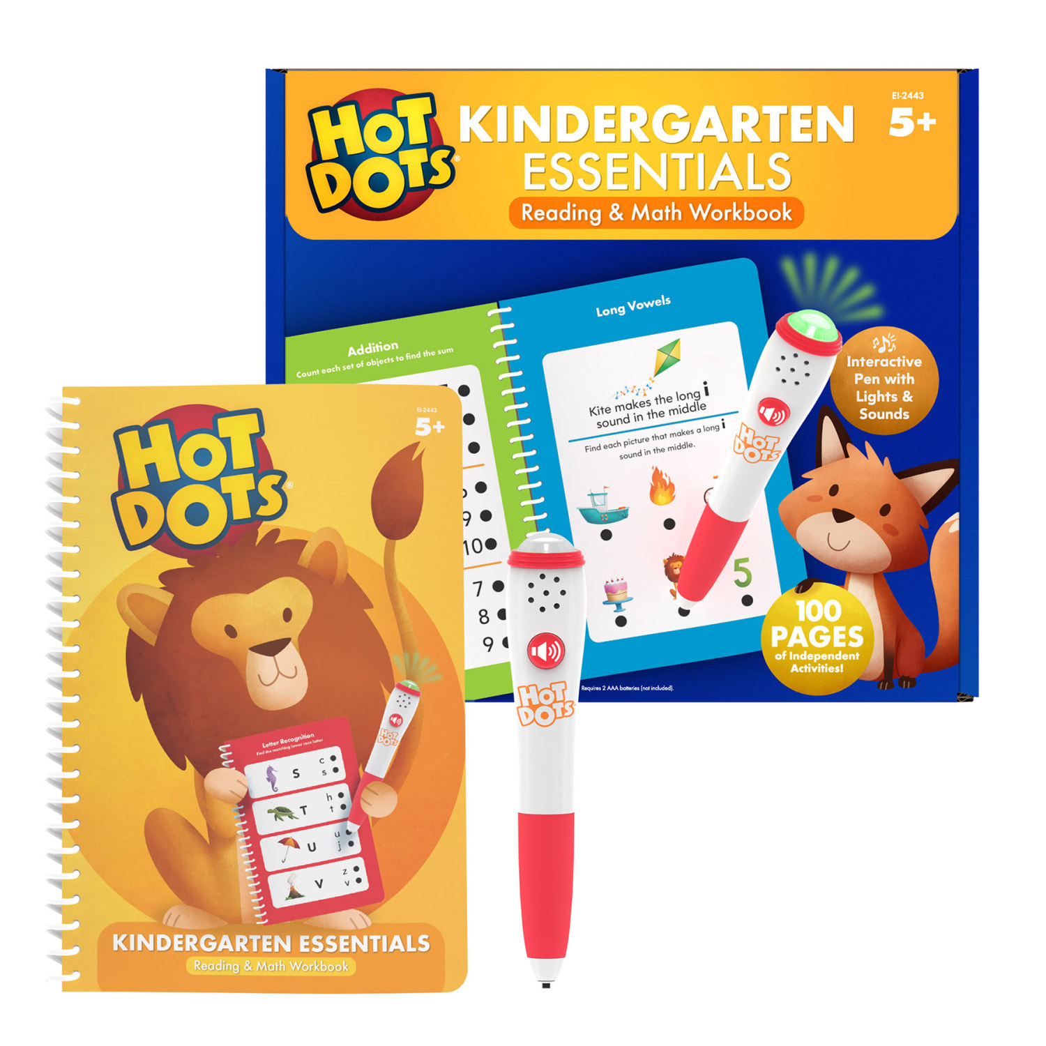 Educational Insights Hot Dots Kindergarten Essentials Reading & Math Workbook - Image 3