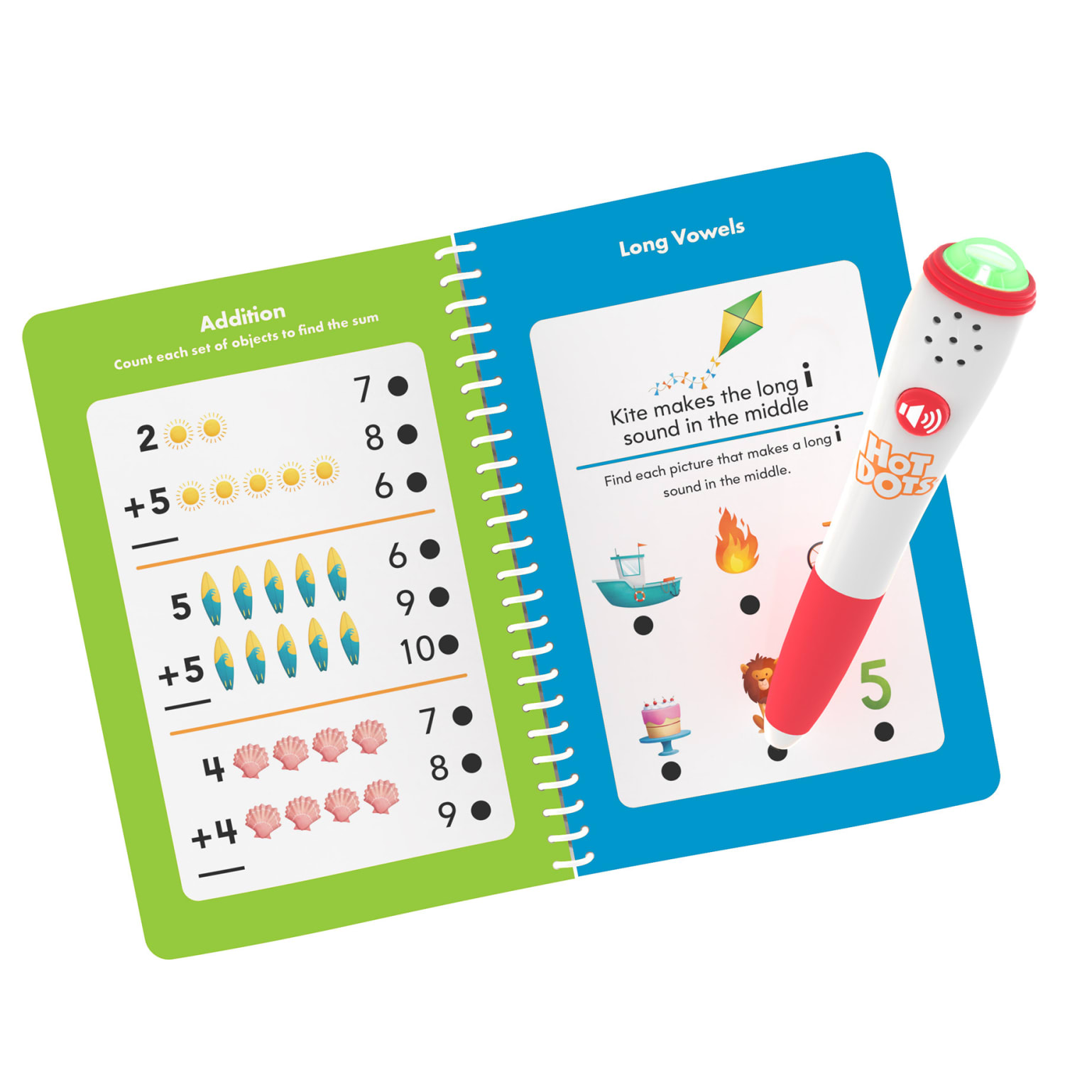 Educational Insights Hot Dots Kindergarten Essentials Reading & Math Workbook - Image 6