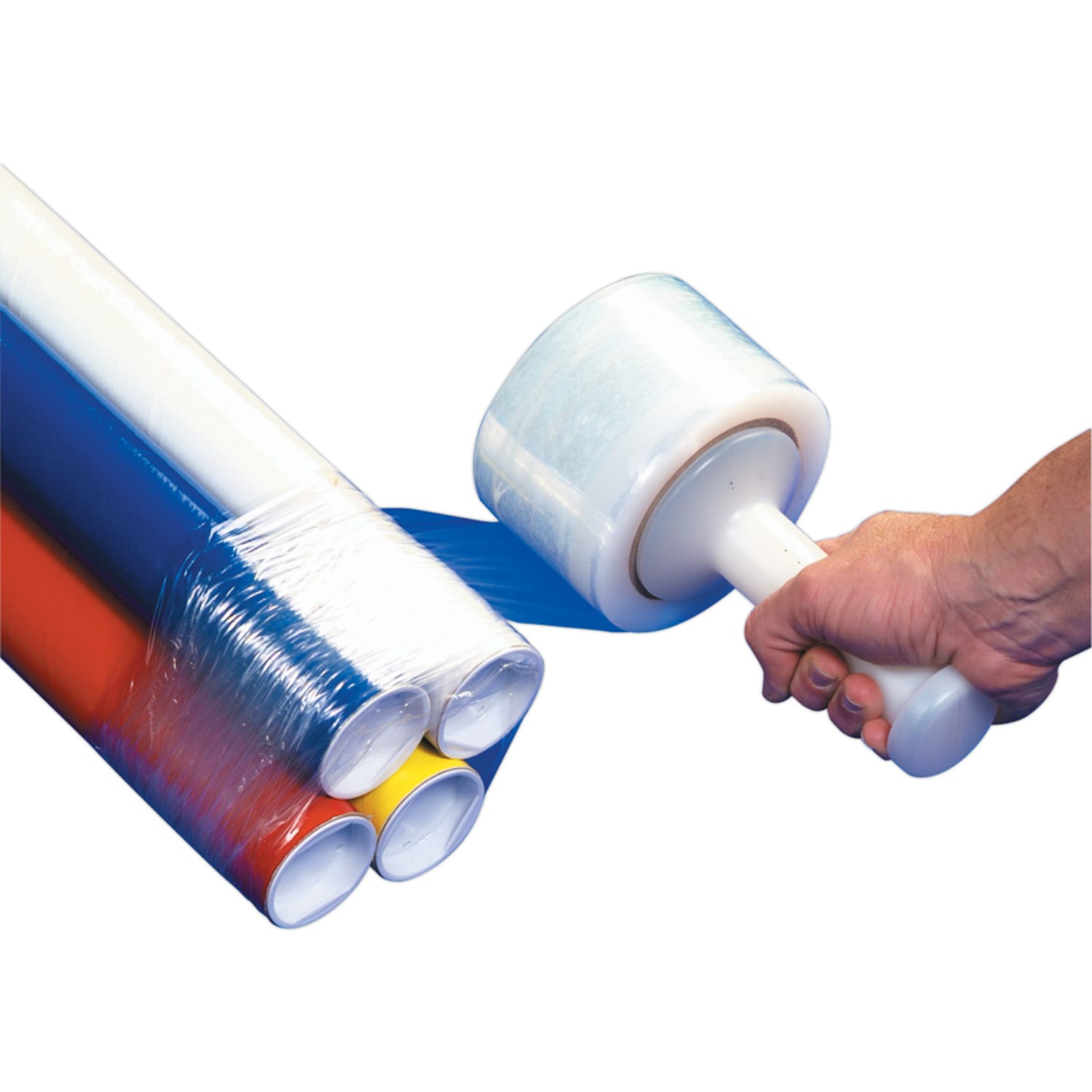 Office Depot Brand Narrow-Width Bundling Stretch Film With One Handle, 120 Gauge, 3in x 600ft, Case Of 18