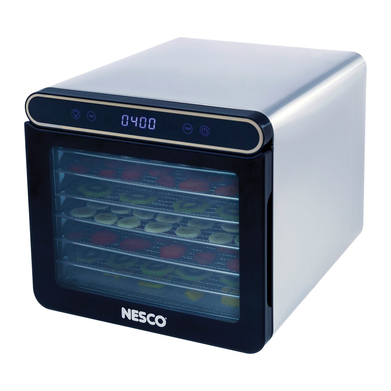 Nesco 600W 7-Tray Stainless Steel Digital Food Dehydrator, 13-1/2inH x 12-1/4inW x 15-3/4inD, Metallic - Image 3